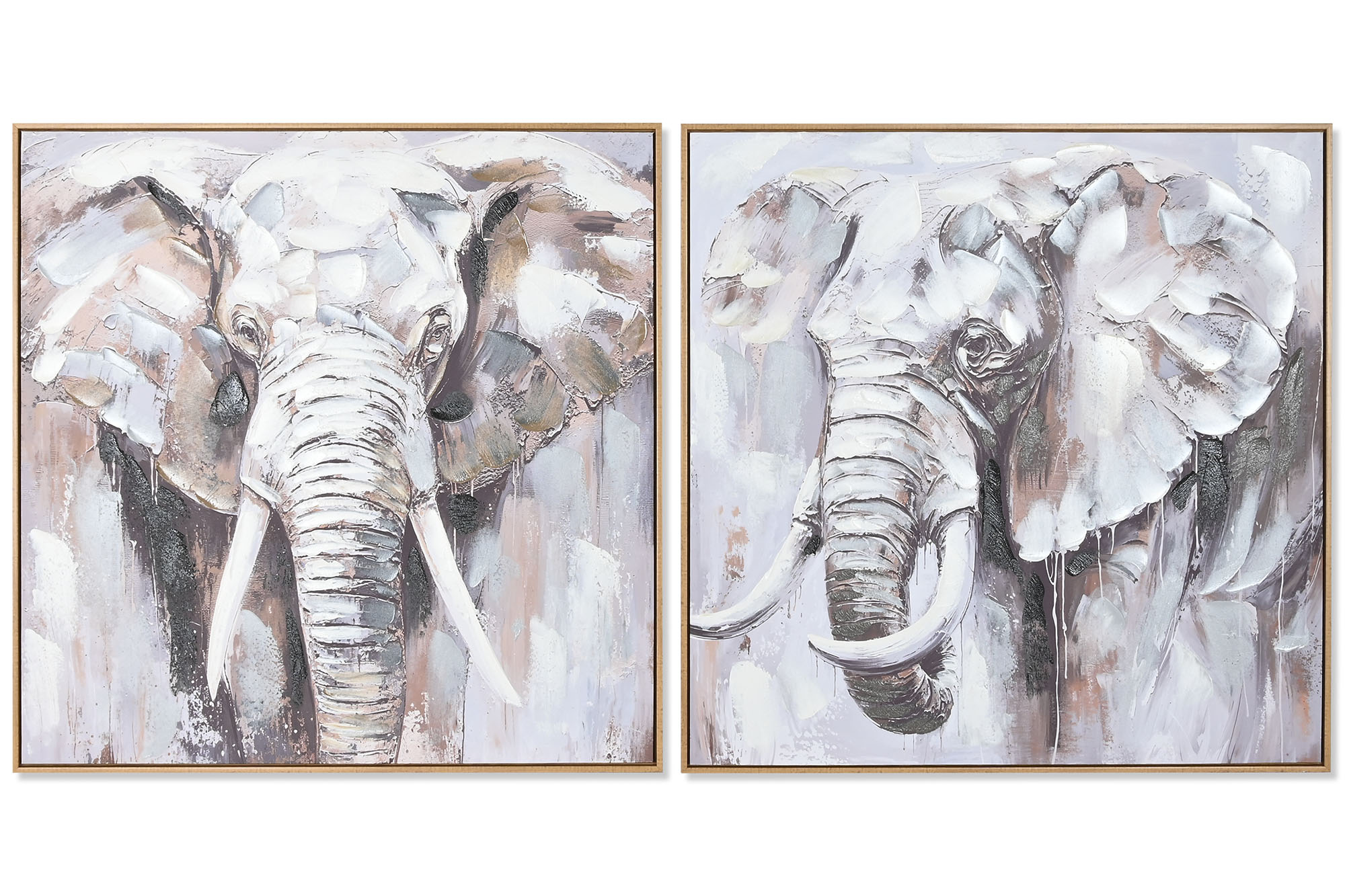 CUADRO LIENZO PS 80X3,5X80 ELEFANTE 2 SURT.