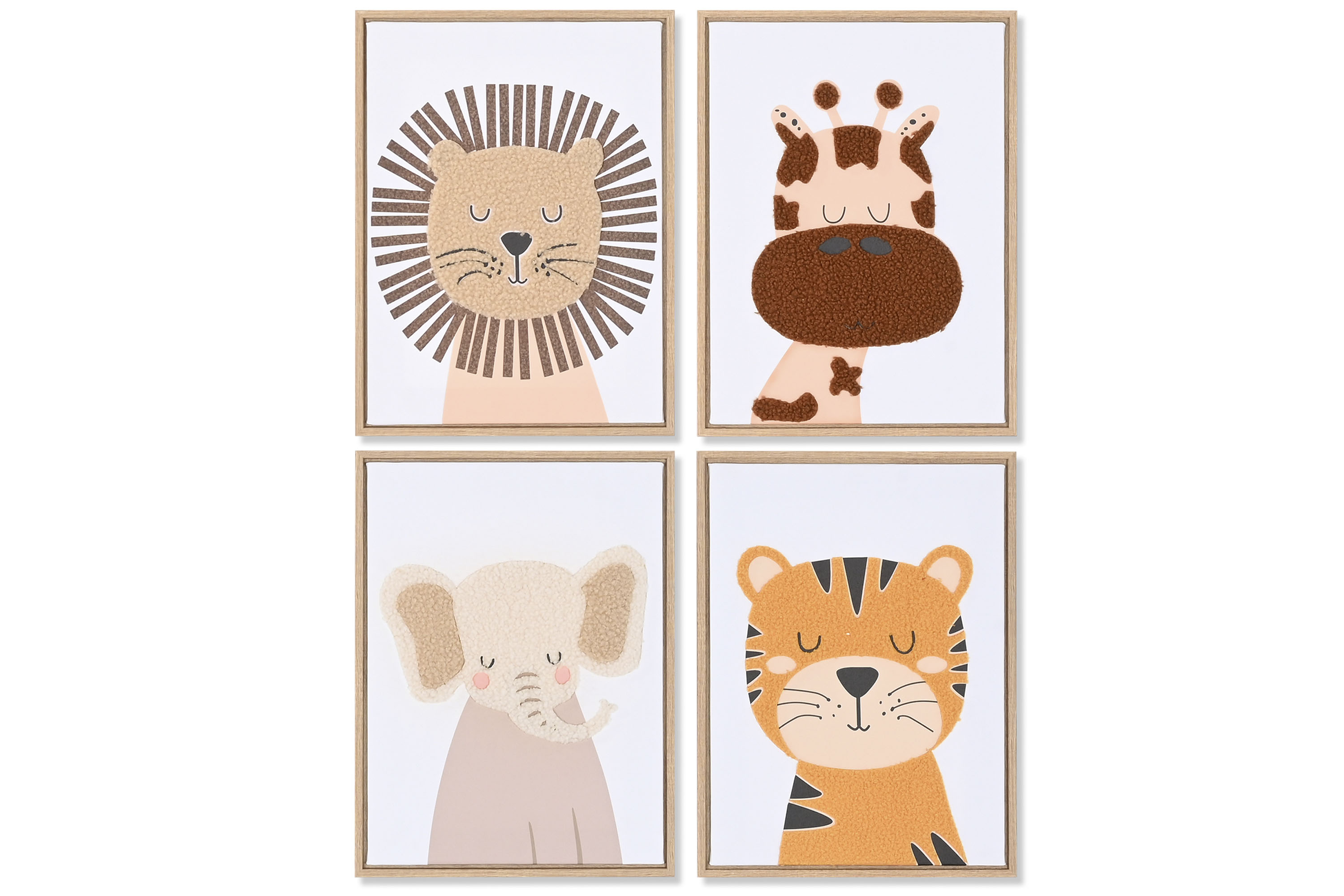 CUADRO LIENZO POLIESTER 30X2,5X40 ANIMAL 4 SURT.