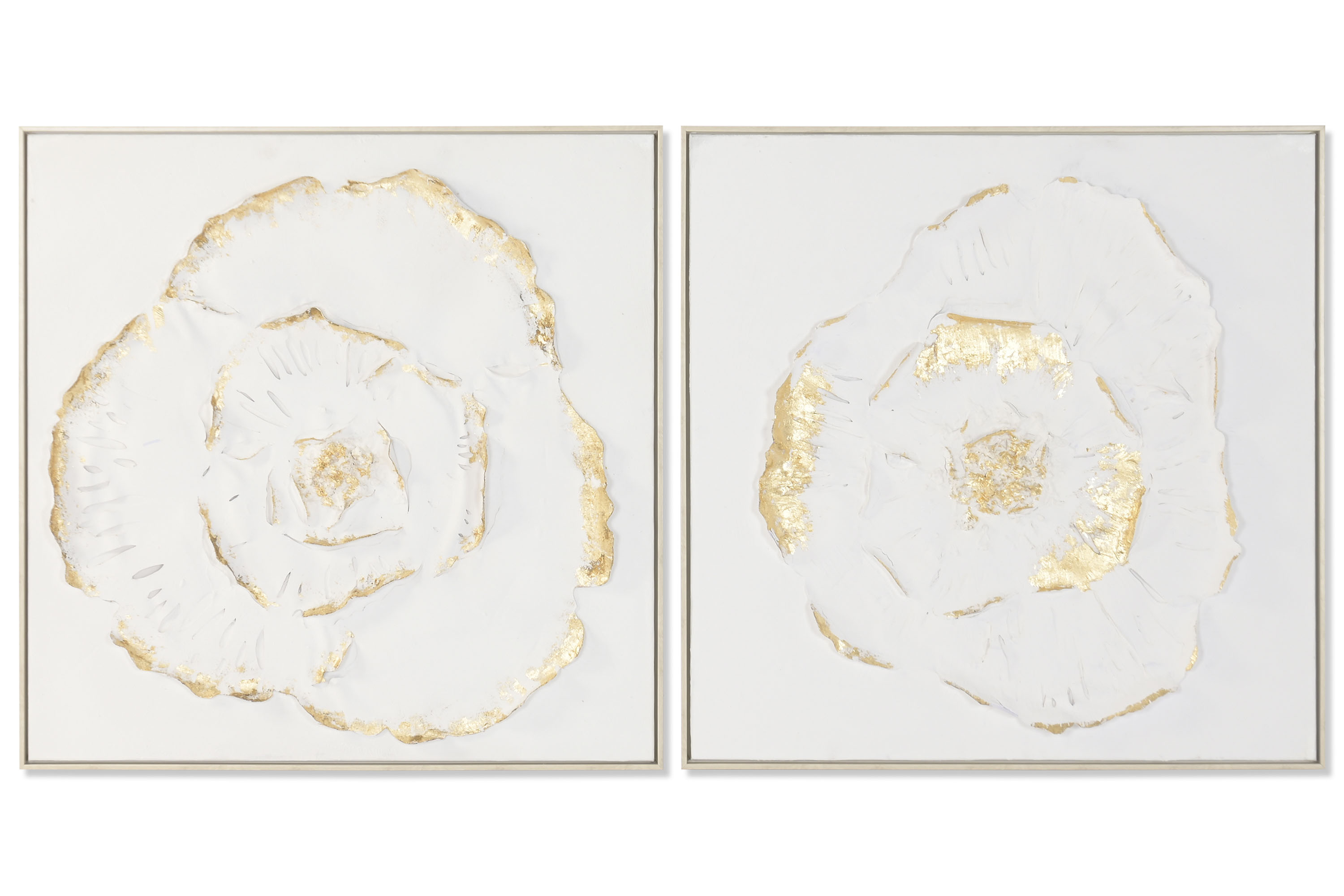 CUADRO LIENZO MDF 82,5X4,5X82,5 FLOR 2 SURT.