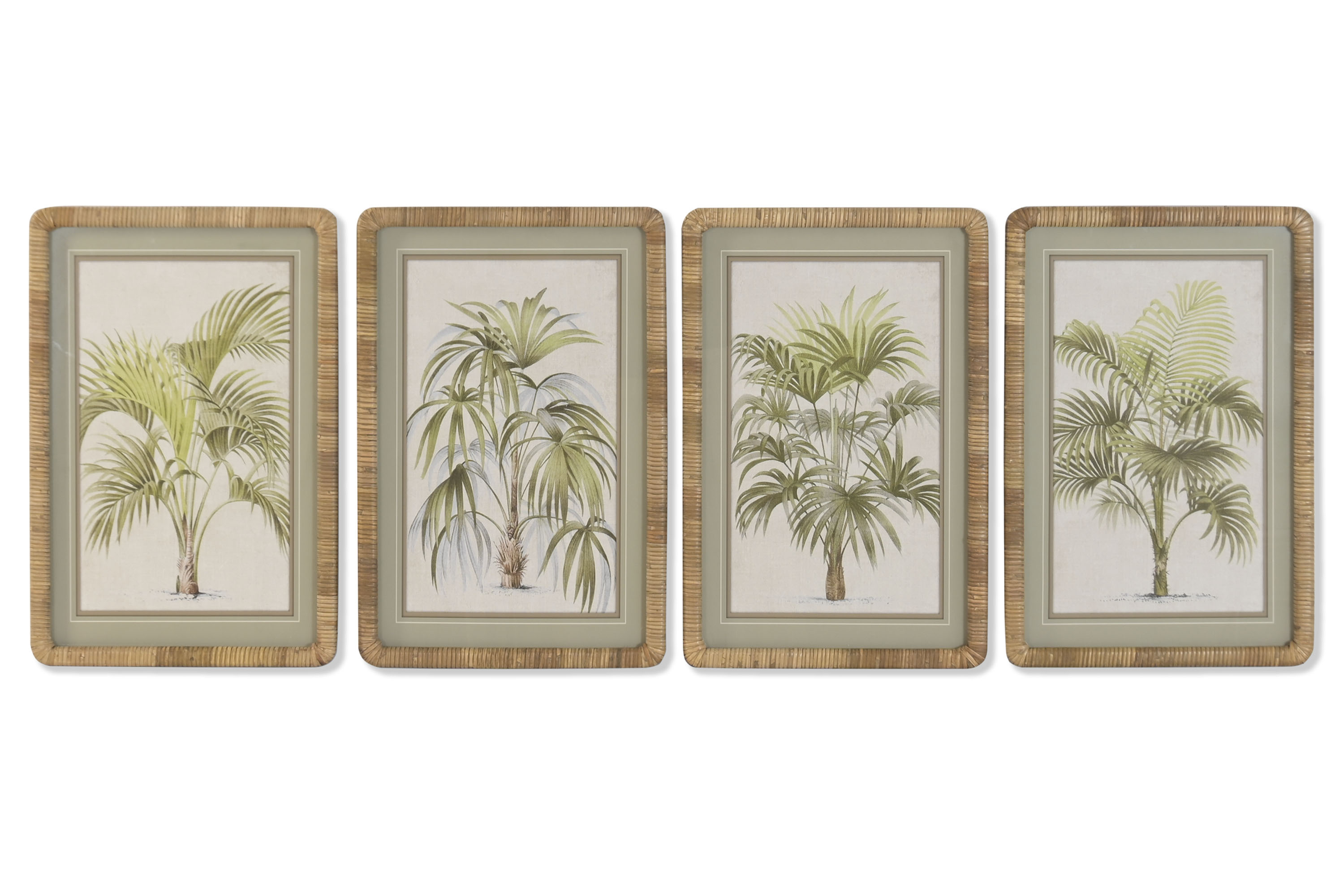 CUADRO RATAN CRISTAL 40X2,5X60 PALMERA 4 SURT.