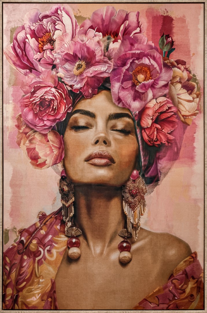 CUADRO VELVET PS 103X4,5X143 CHICA FLORES