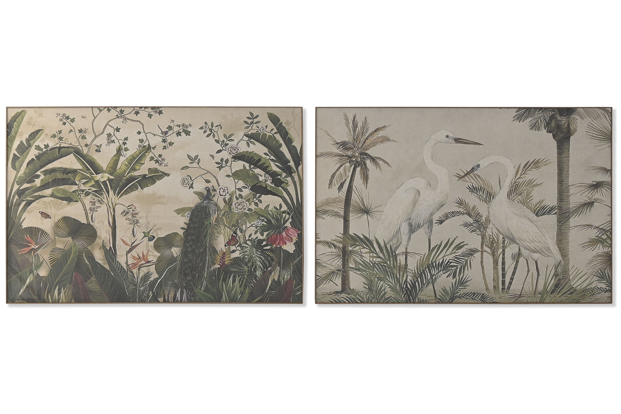 CUADRO LINO ABETO 120X3,5X80 GARZAS 2 SURT.