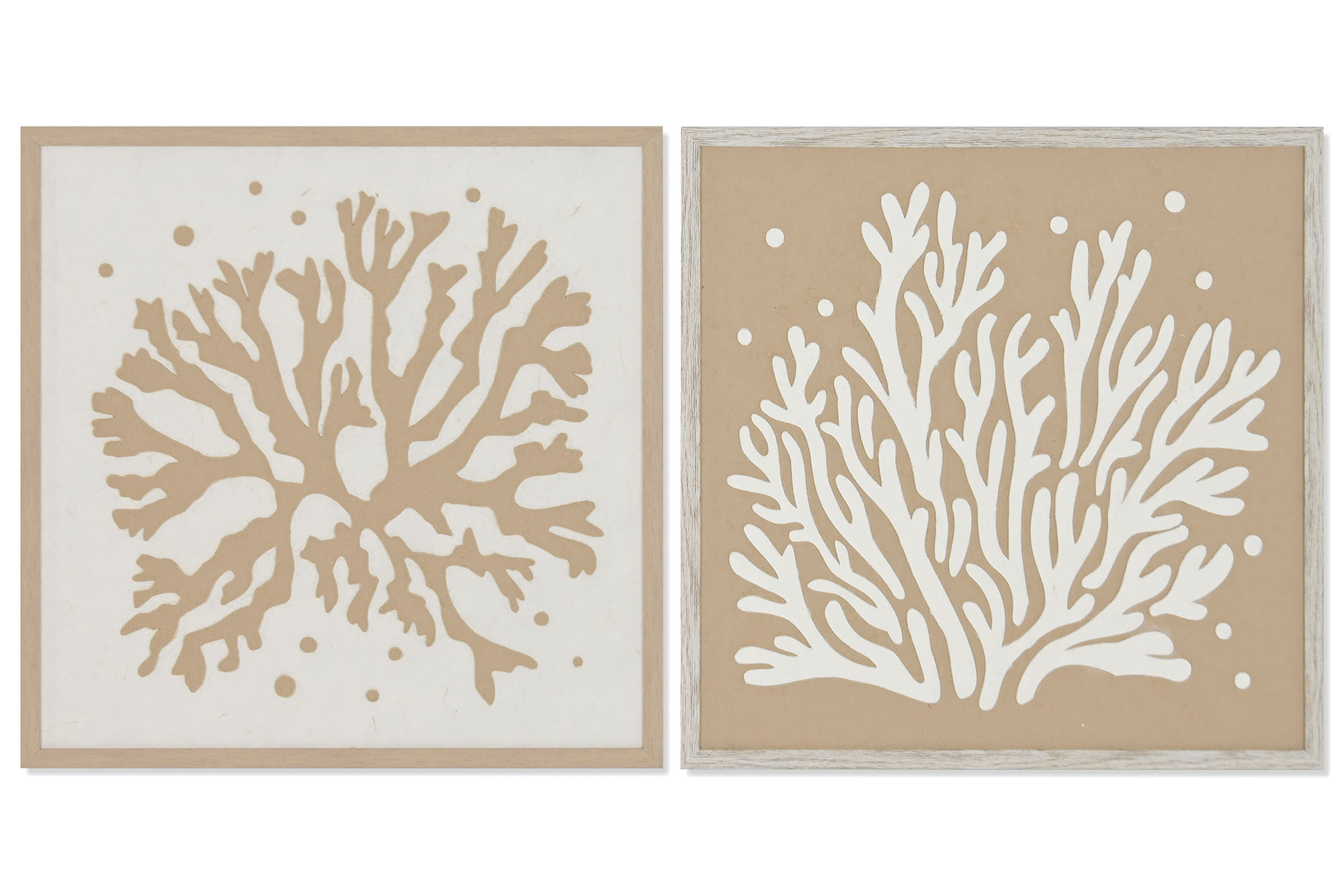 CUADRO PAPEL MACHE PS 50X3X50 CORAL 2 SURT.