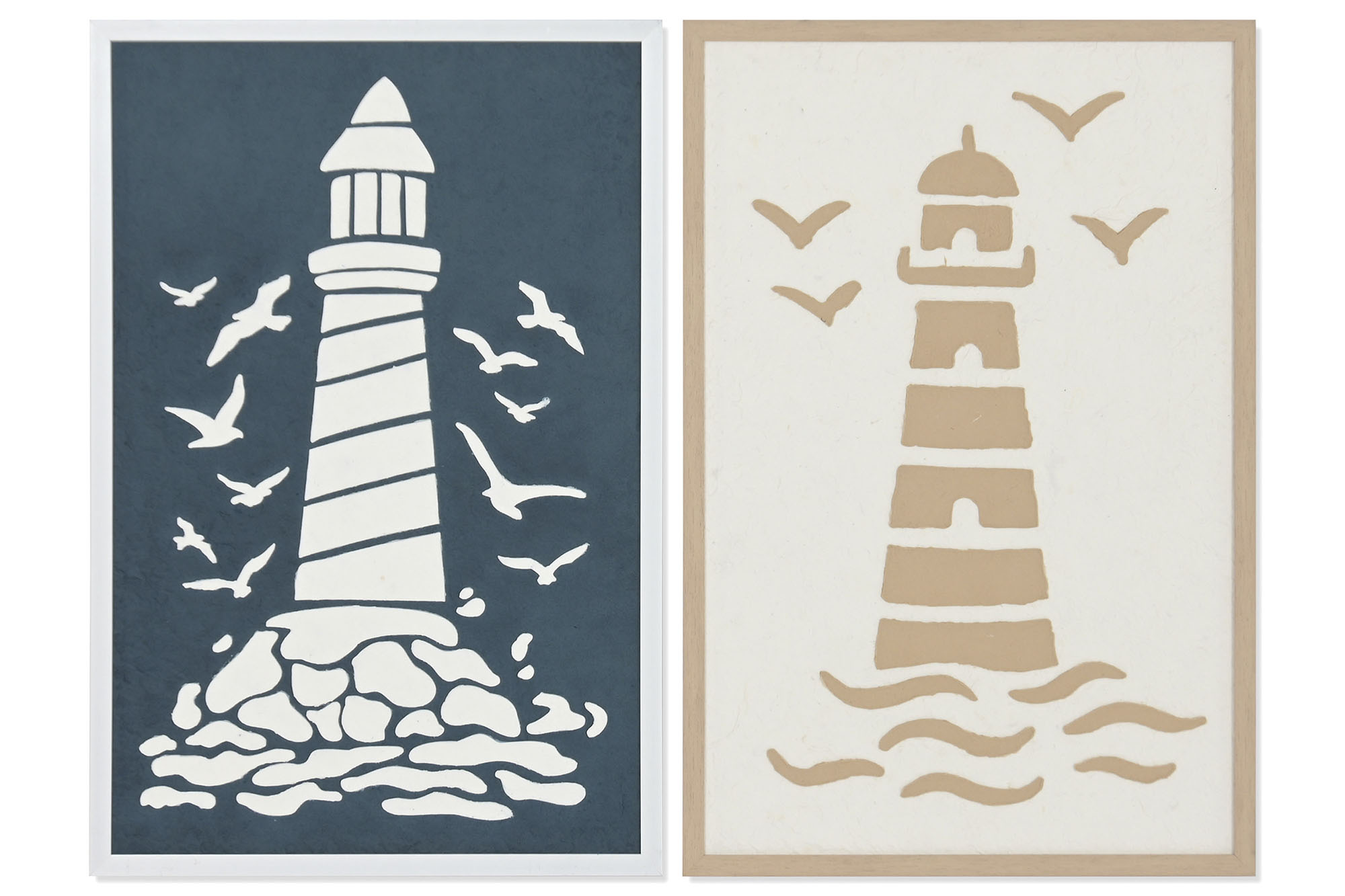 CUADRO PAPEL MACHE PS 40X3X60 FARO 2 SURT.