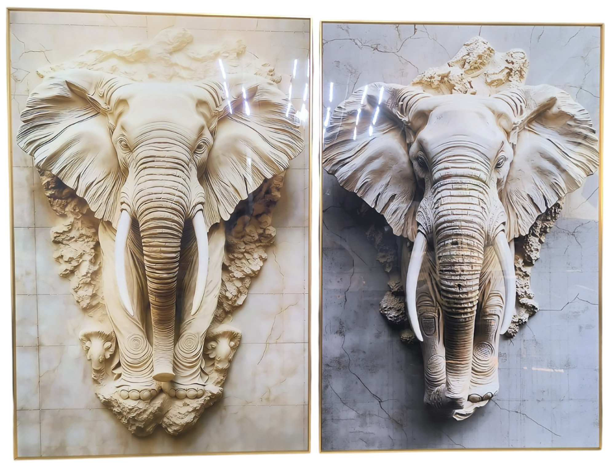 CUADRO ALUMINIO MDF 80X3,5X120 ELEFANTE 2 SURT.