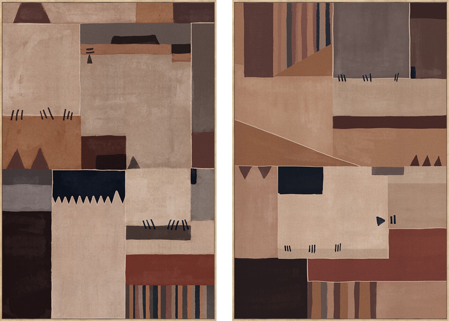 CUADRO LIENZO PS 82,5X4X122,5 PATCHWORK 2 SURT.