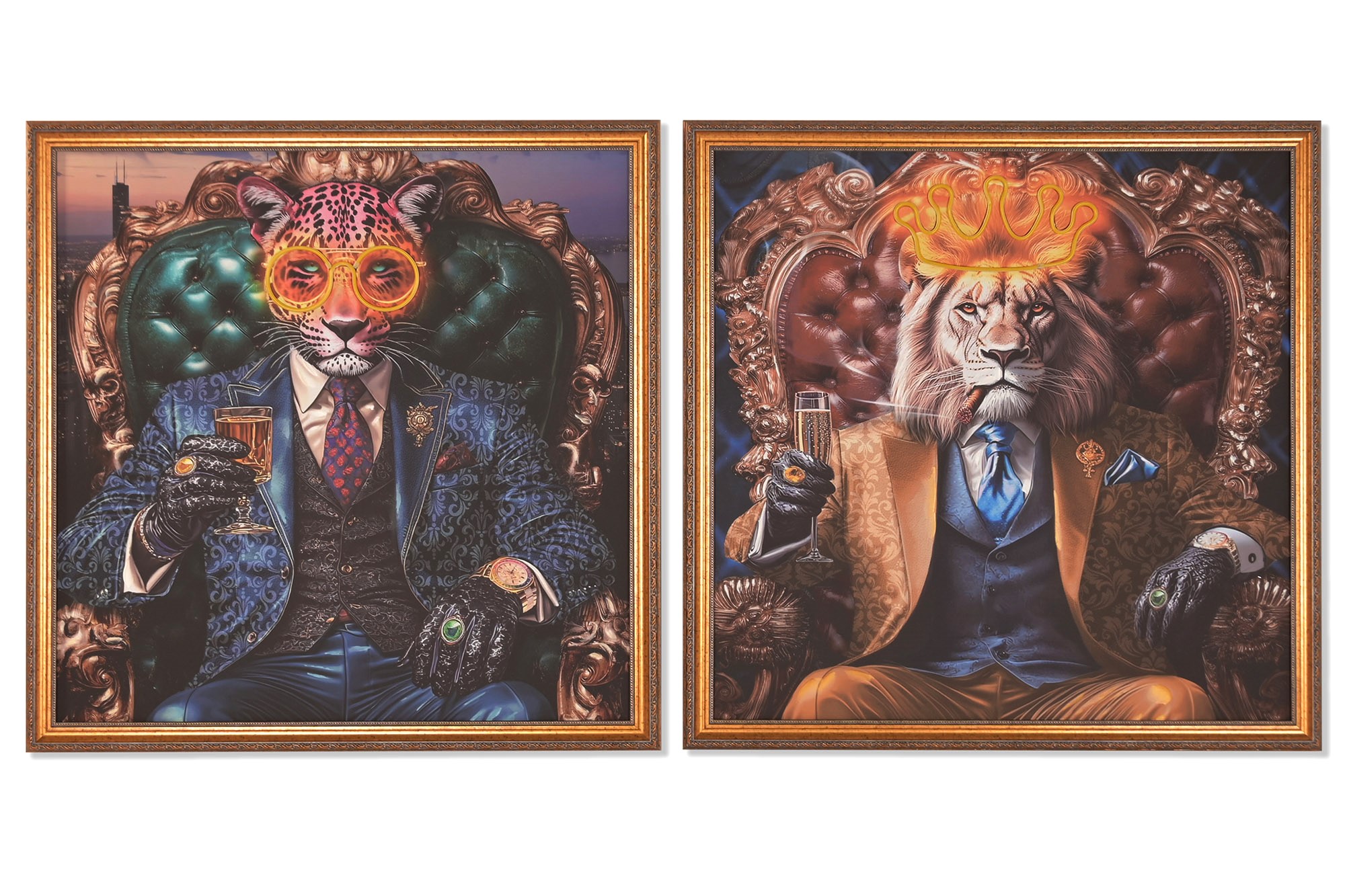 CUADRO LED LIENZO 100X4X100 GENTLEMAN 2 SURT.