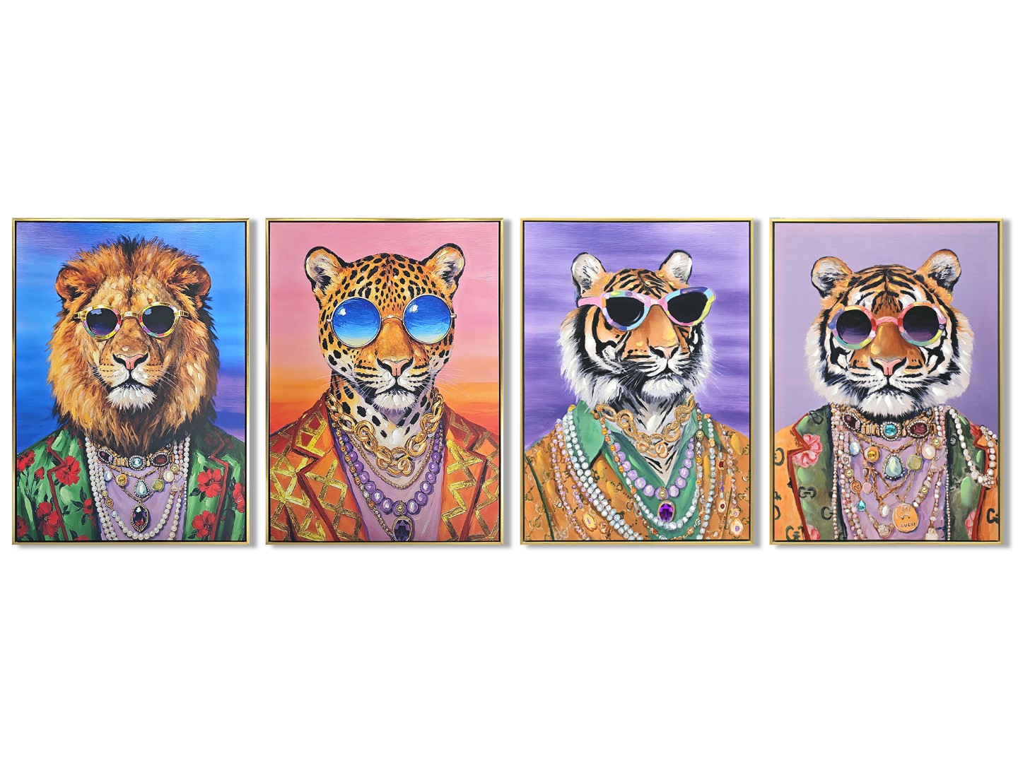 CUADRO LIENZO PS 52X2,8X72 TIGRE LEON 4 SURT.