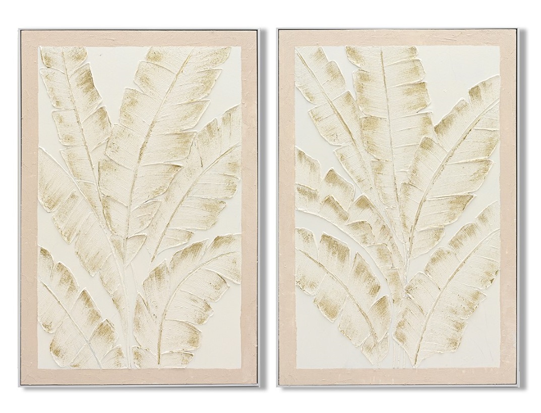 CUADRO LIENZO MDF 82X4,5X122 PALMERA 2 SURT.