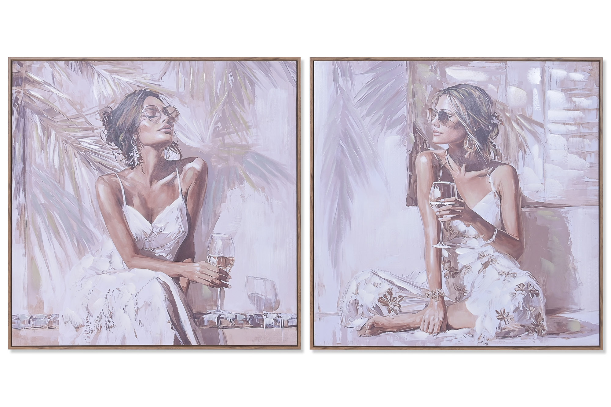 CUADRO LIENZO PS 80X3,5X80 CHICA VINO 2 SURT.