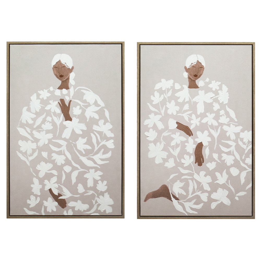 CUADRO LIENZO PS 60X3,8X90 CHICA FLORES 2 SURT.