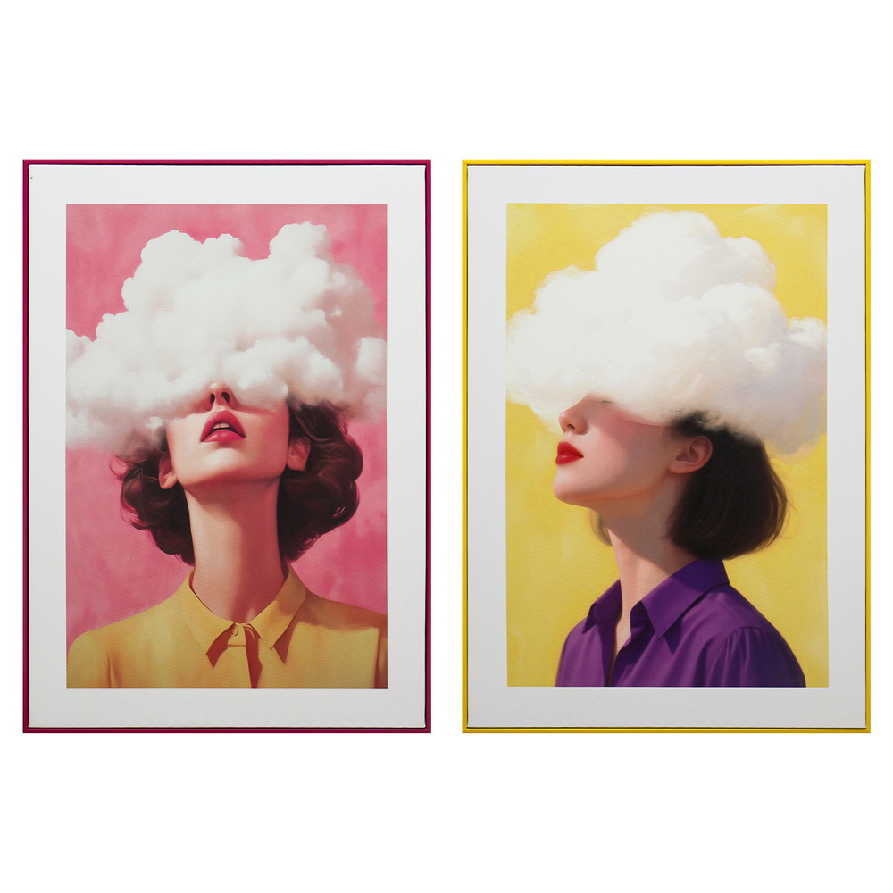 CUADRO LIENZO PS 50X3X70 CHICA NUBE 2 SURT.