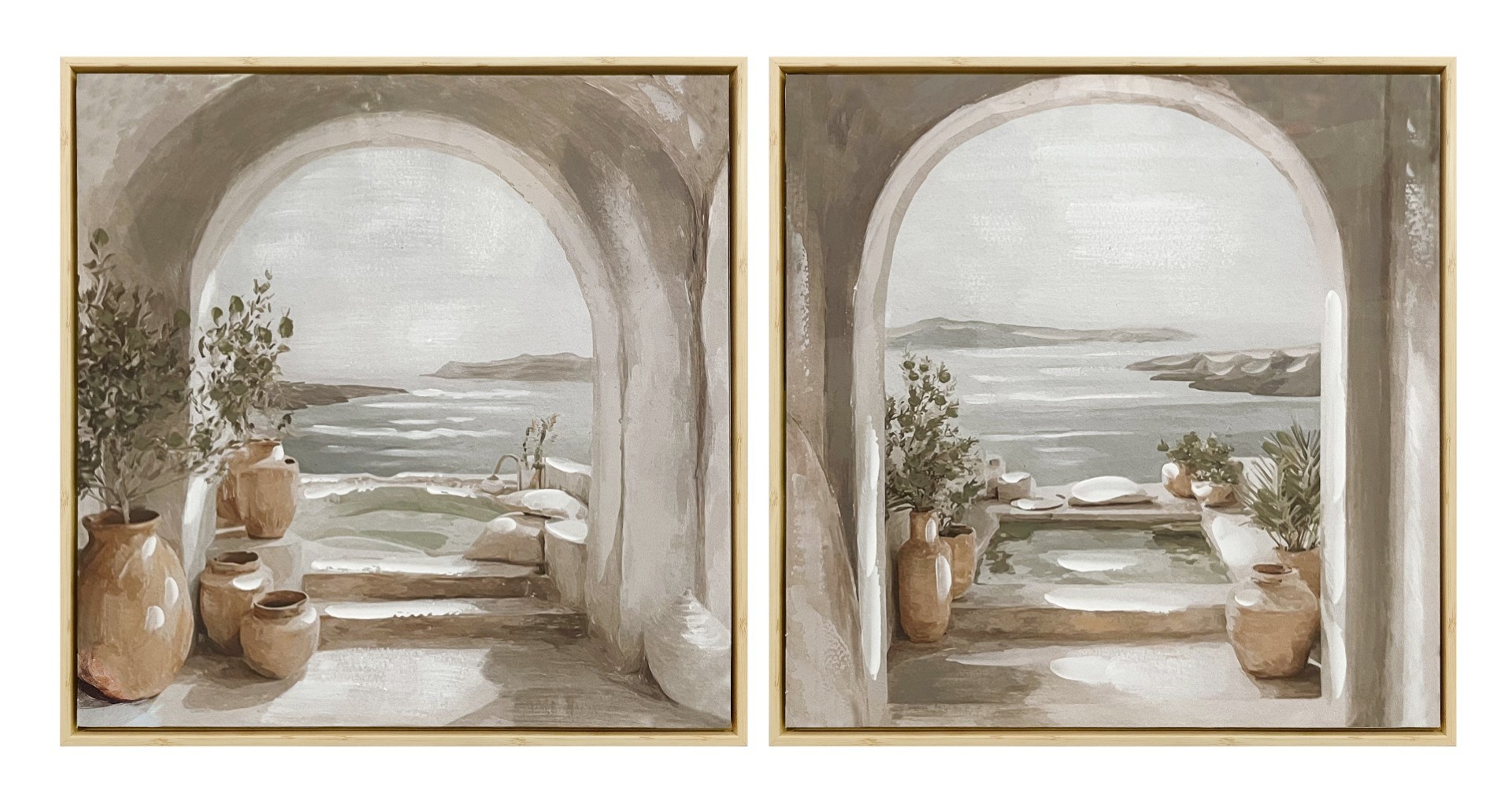 CUADRO LIENZO PS 50X3,5X50 MEDITERRANEO 2 SURT.