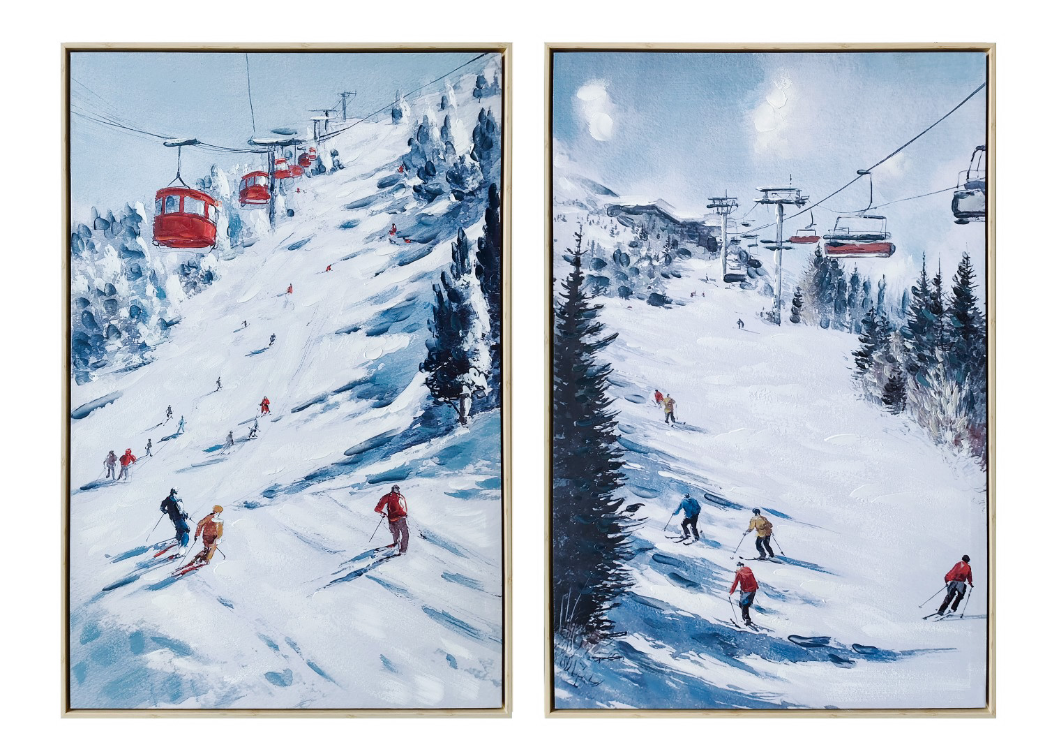 CUADRO LIENZO PS 60X3,5X90 SKI NIEVE 2 SURT.