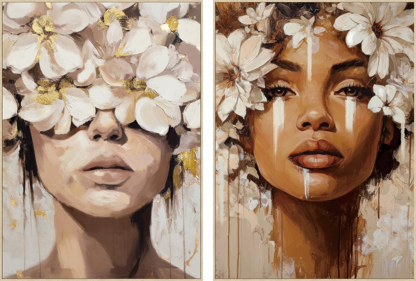 CUADRO LIENZO PS 103X4,5X143 CHICA FLORES 2 SURT.