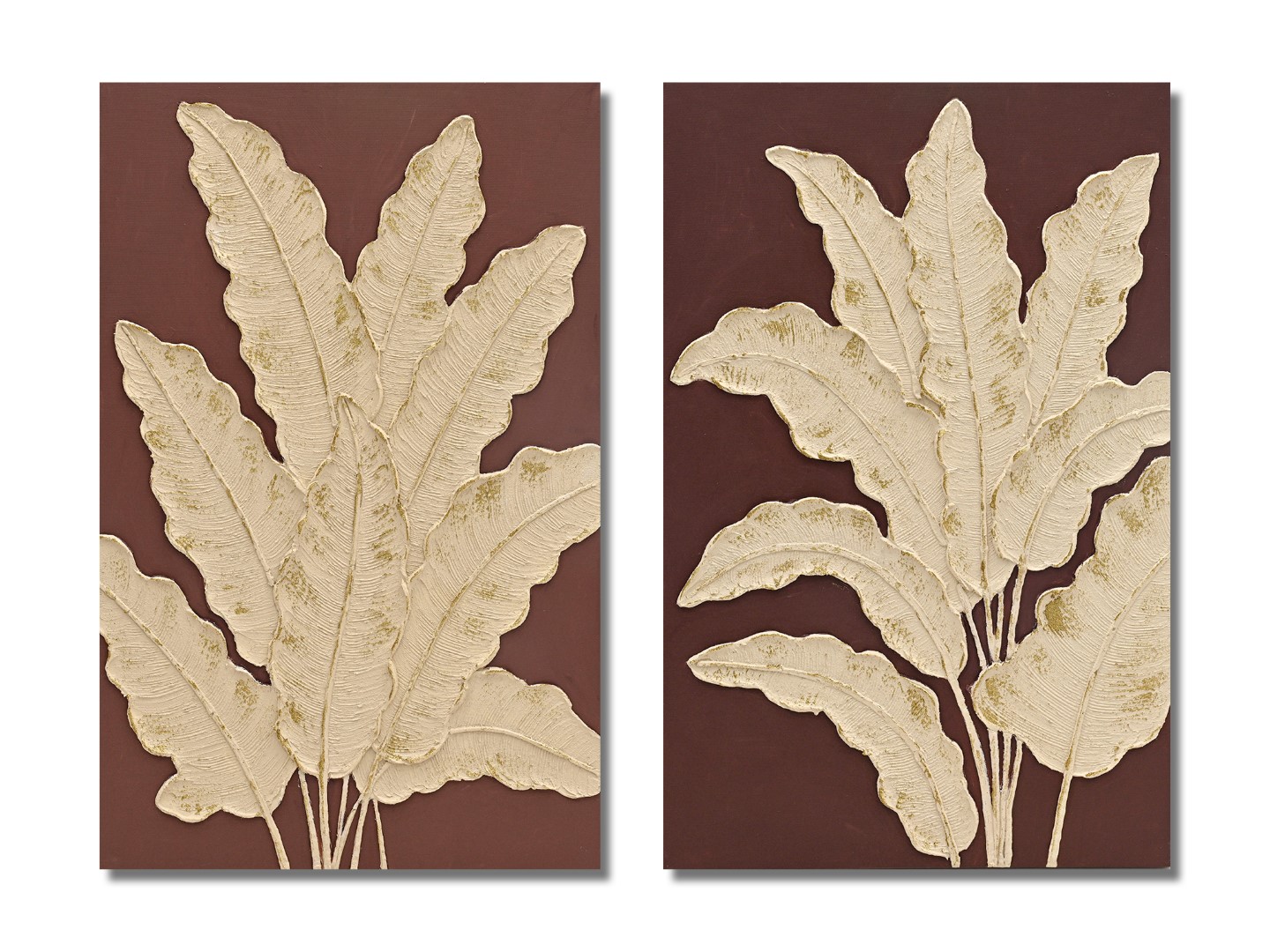 CUADRO LIENZO MDF 60X3X90 HOJAS PALMERA 2 SURT.