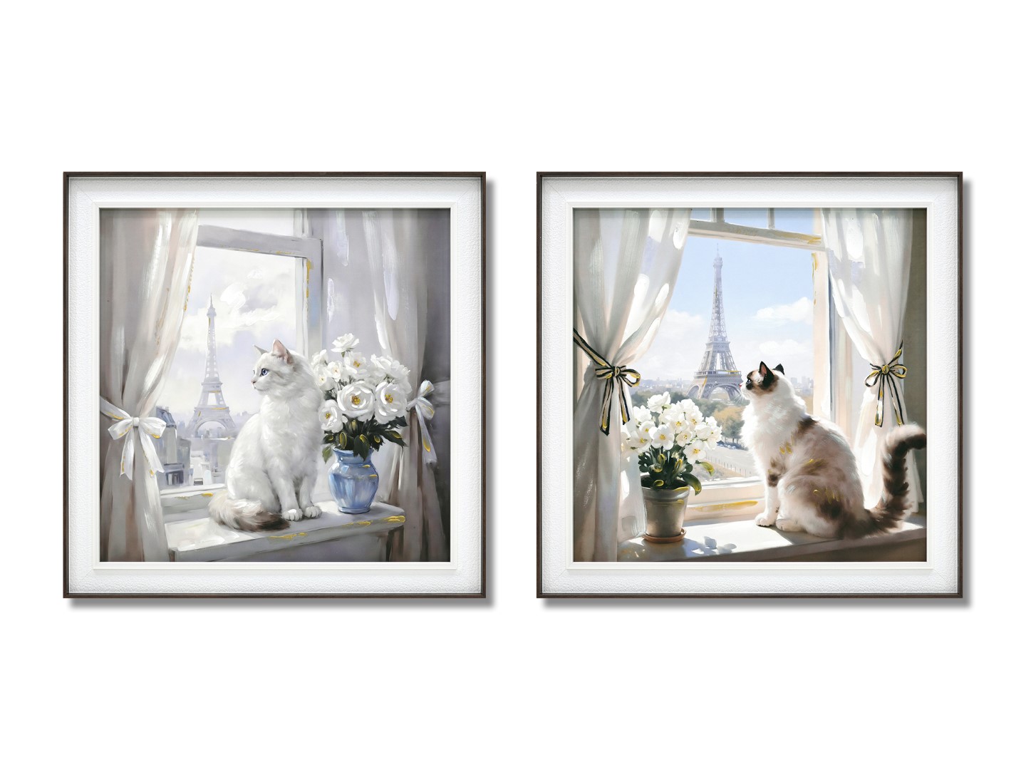 CUADRO LIENZO PS 62X3X62 GATO PARIS 2 SURT.