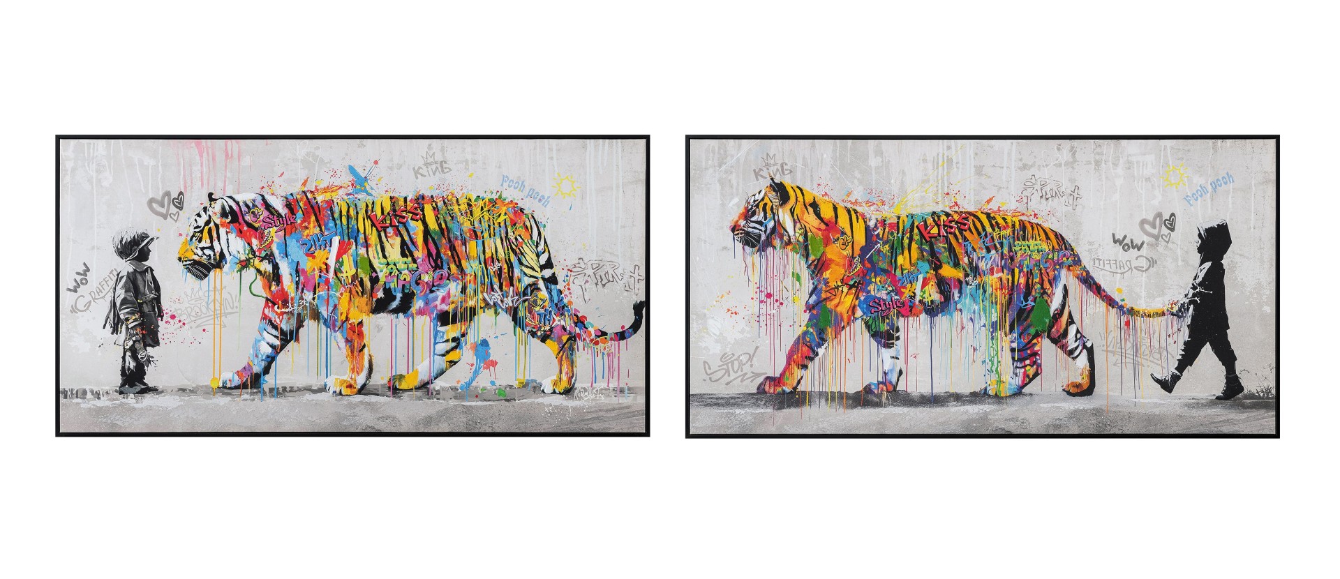 CUADRO LIENZO PS 142,5X3,5X72,5 TIGRE NIÑO 2 SURT.