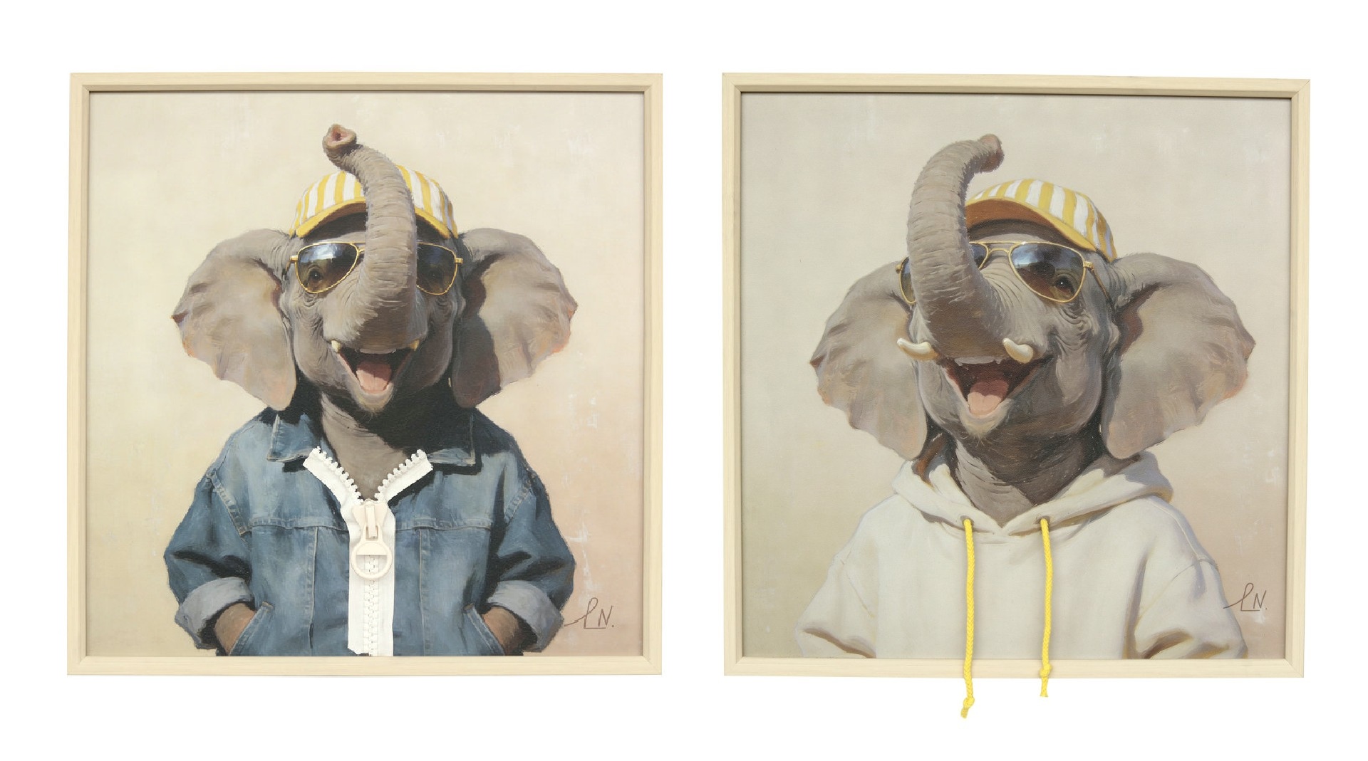 CUADRO LIENZO PS 60X3,5X60 ELEFANTE 3D 2 SURT.