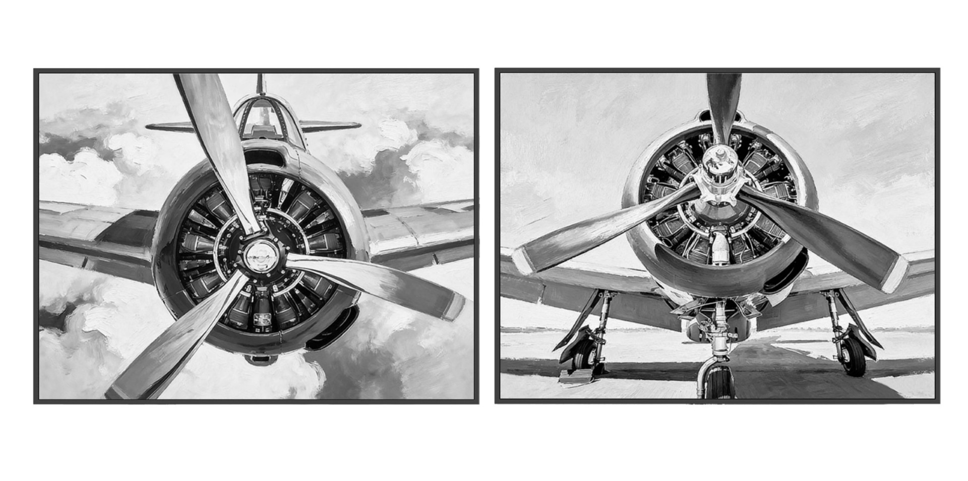 CUADRO LIENZO PINO 142,5X4,3X102,5 AVION 2 SURT.