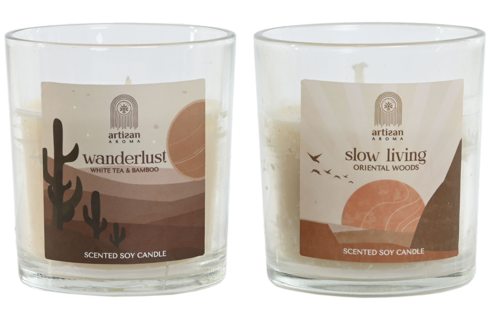VELA CERA PARAFINA 7X7X8 100 GR, SLOW WANDERLUST 2