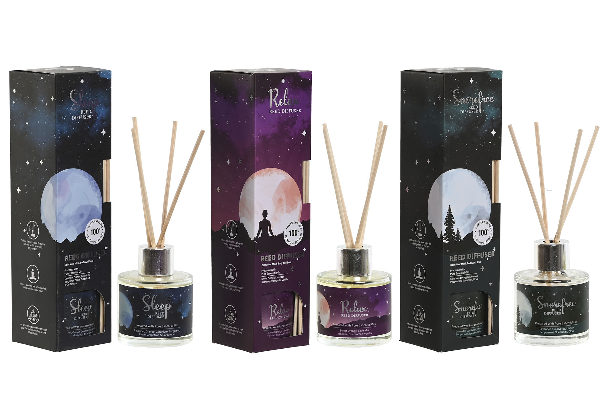 AMBIENTADOR MIKADO CRISTAL 5X5X20 50 ML, RELAX SLE