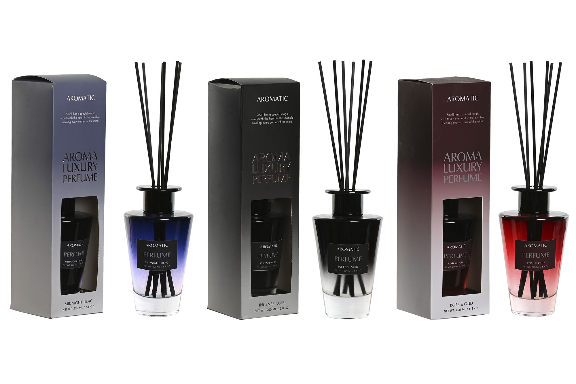AMBIENTADOR MIKADO CRISTAL 7X7X13 200 ML, LUXURY 3