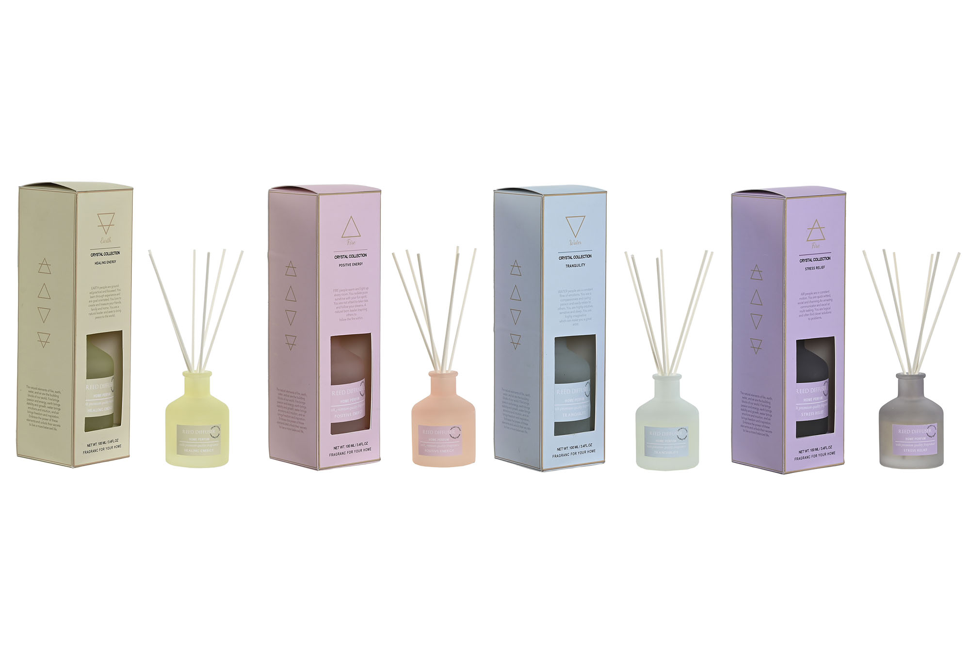 AMBIENTADOR MIKADO CRISTAL 7X7X23 100 ML, ELEMENTO