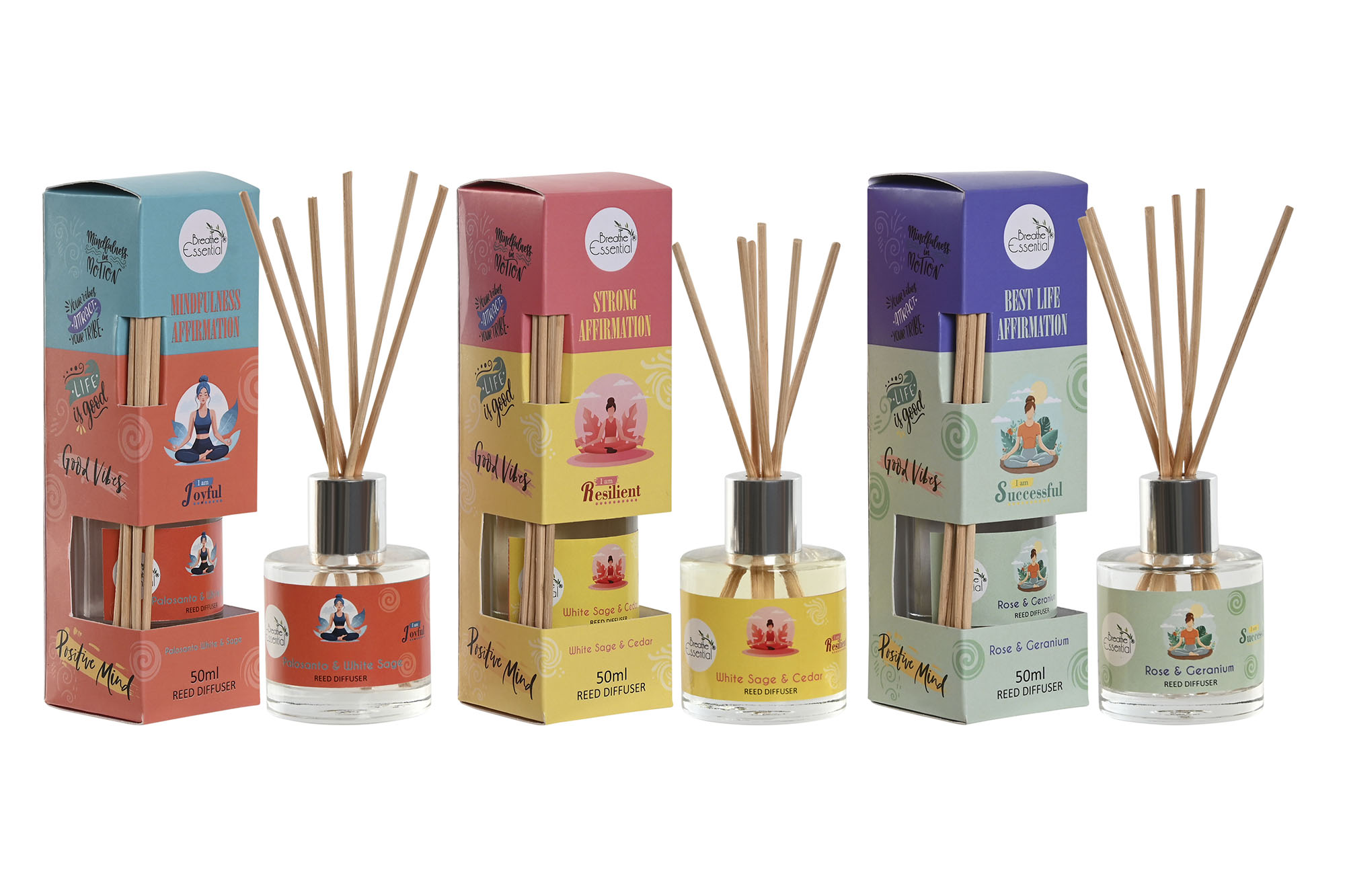 AMBIENTADOR MIKADO CRISTAL 5X5X18 50 ML, MOTIVACIO