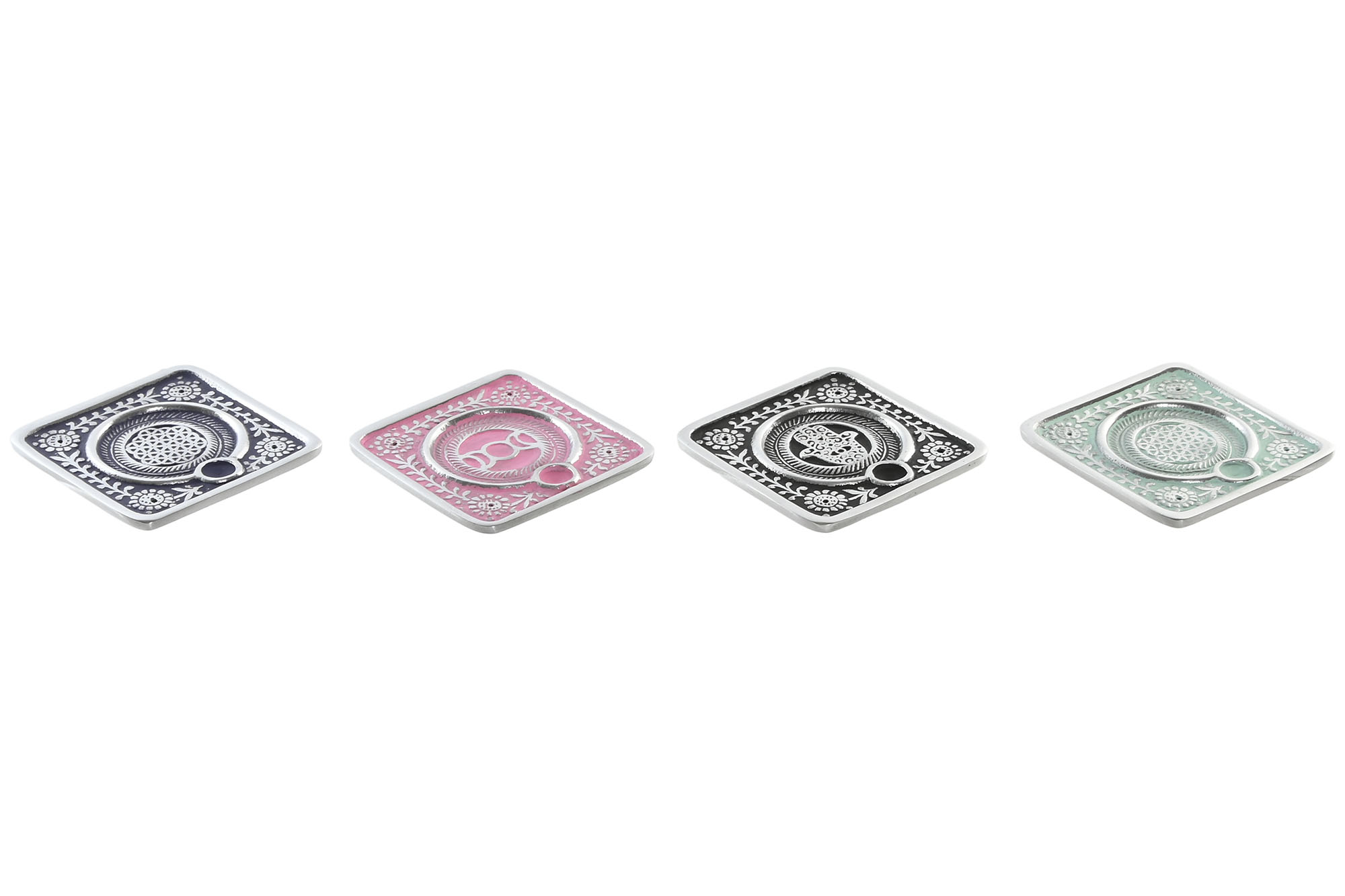 SOPORTE INCIENSO ALUMINIO 9,5X9,5X1 HAMSA 4 SURT.
