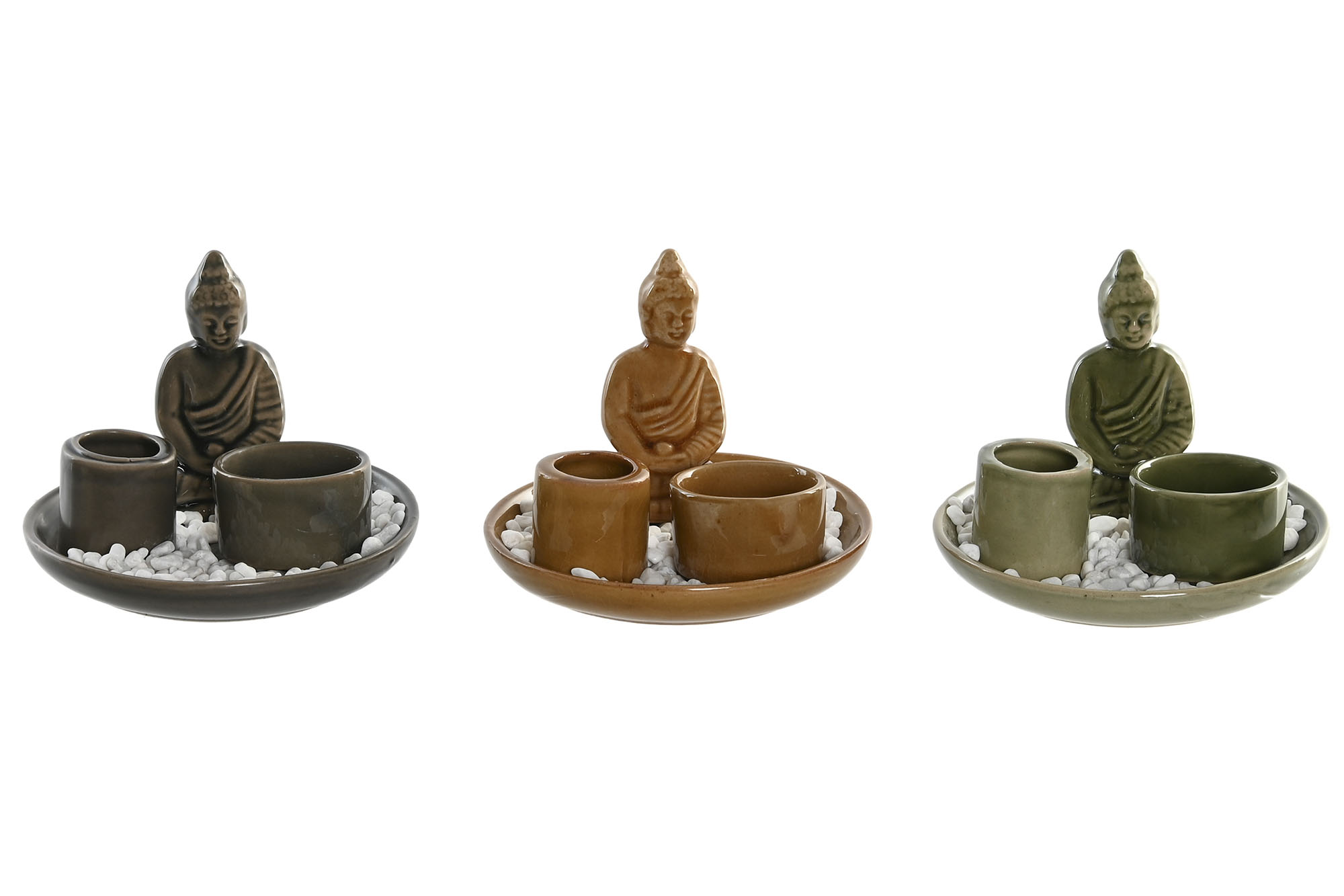 SOPORTE INCIENSO CERAMICA 13X13X10 BUDA 3 SURT.