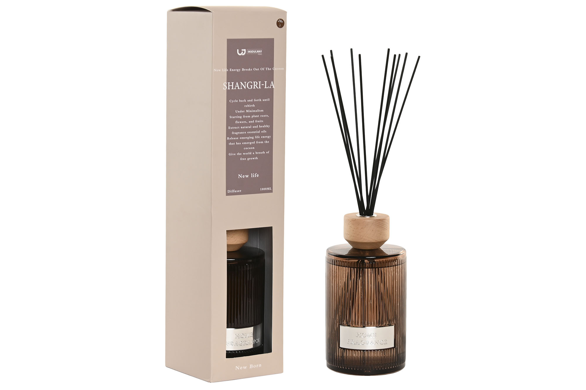 AMBIENTADOR MIKADO CRISTAL 11X11X47 1000 ML. AROMA