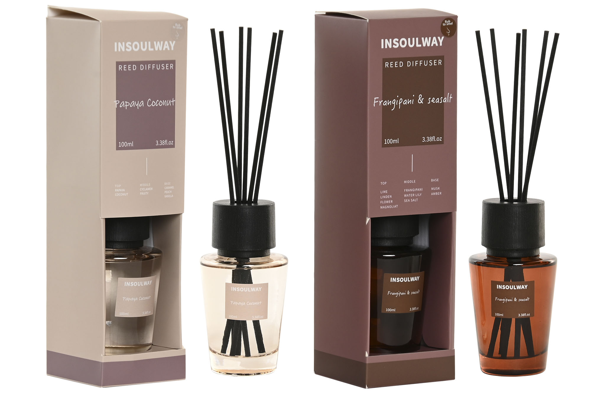 AMBIENTADOR MIKADO CRISTAL 6X6X22 100 ML, 2 SURT.