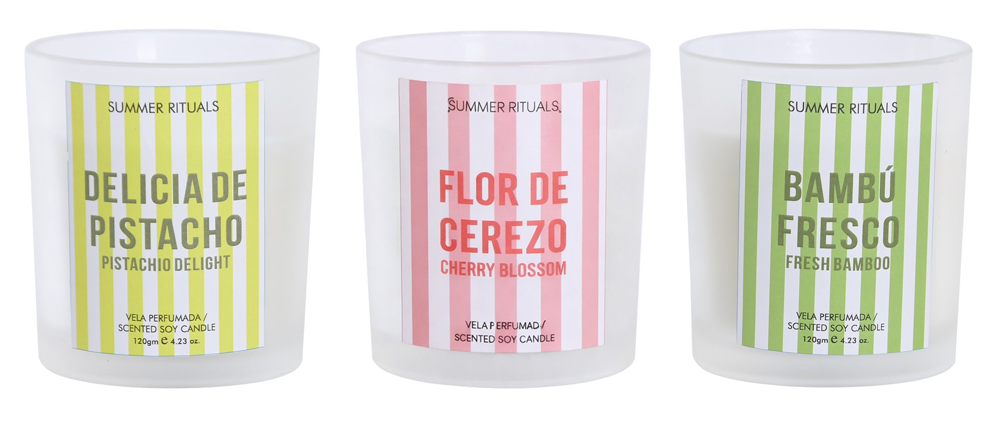 VELA CERA DE SOJA 7X7X8 120 GR, SUMMER VIBES 3 SUR