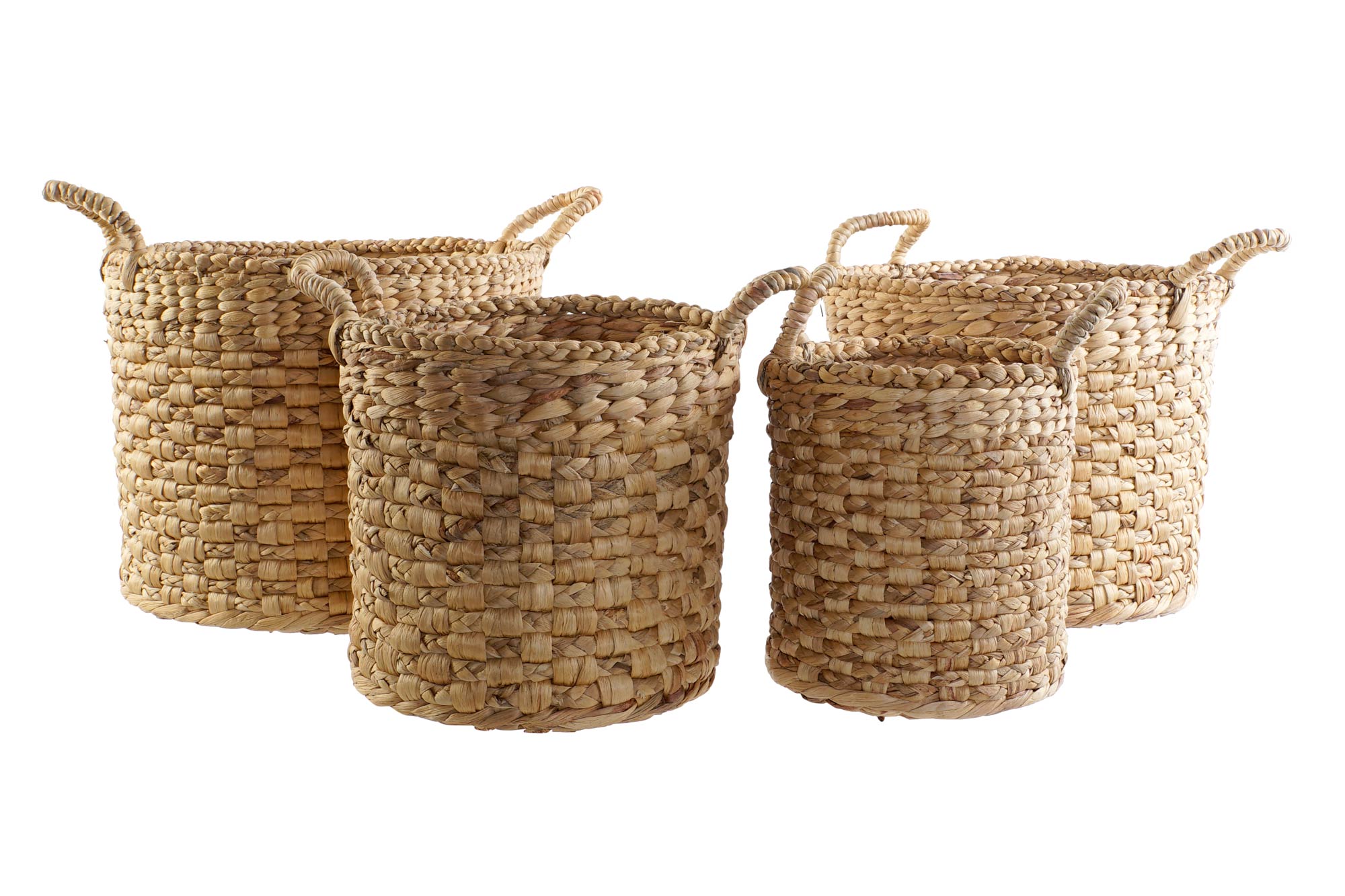 CESTA SET 4 YUTE 38X38X41 NATURAL MARRON