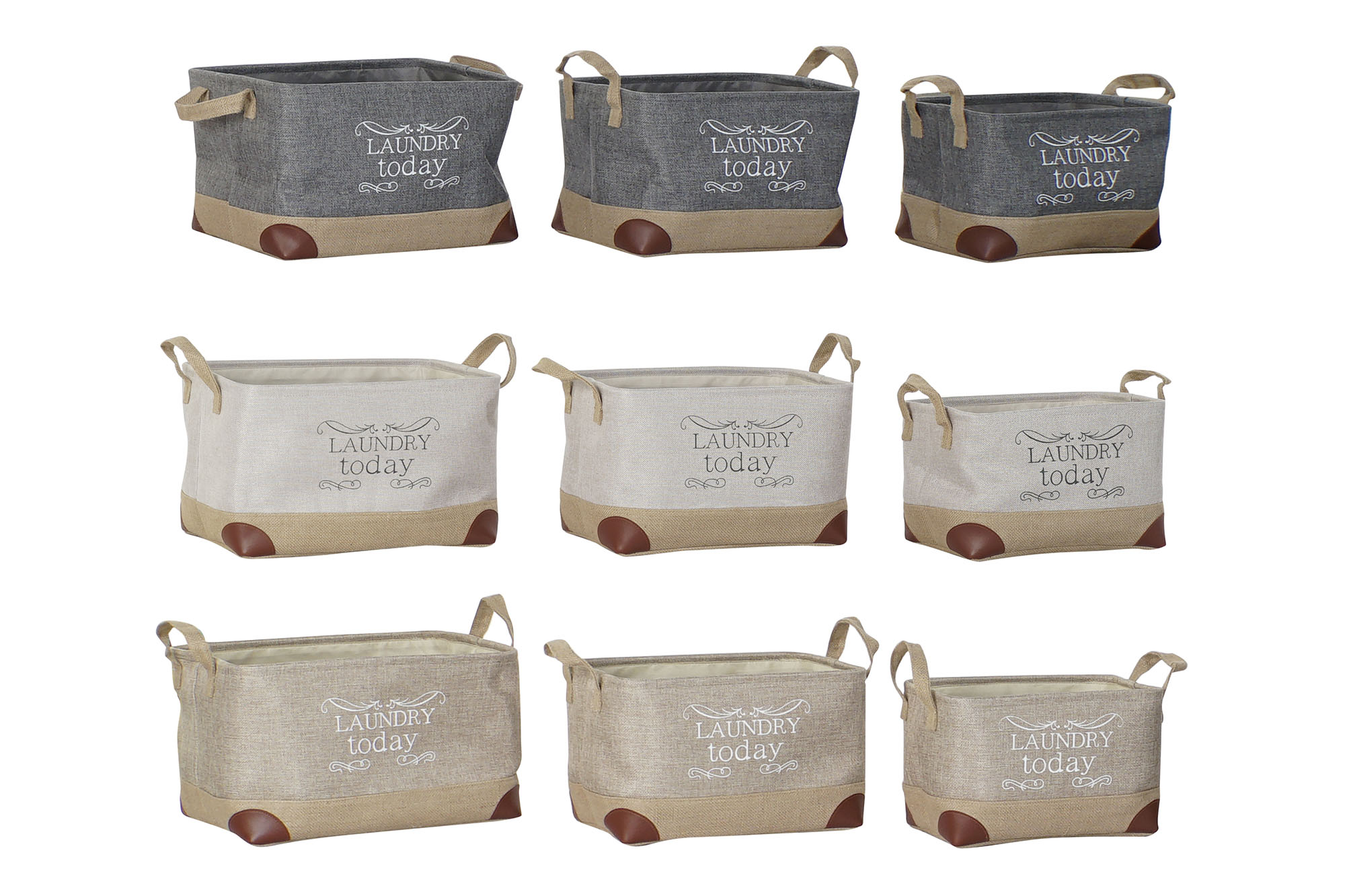 CESTA SET 3 POLIESTER 40X30X24 LAUNDRY TODAY 3 SUR