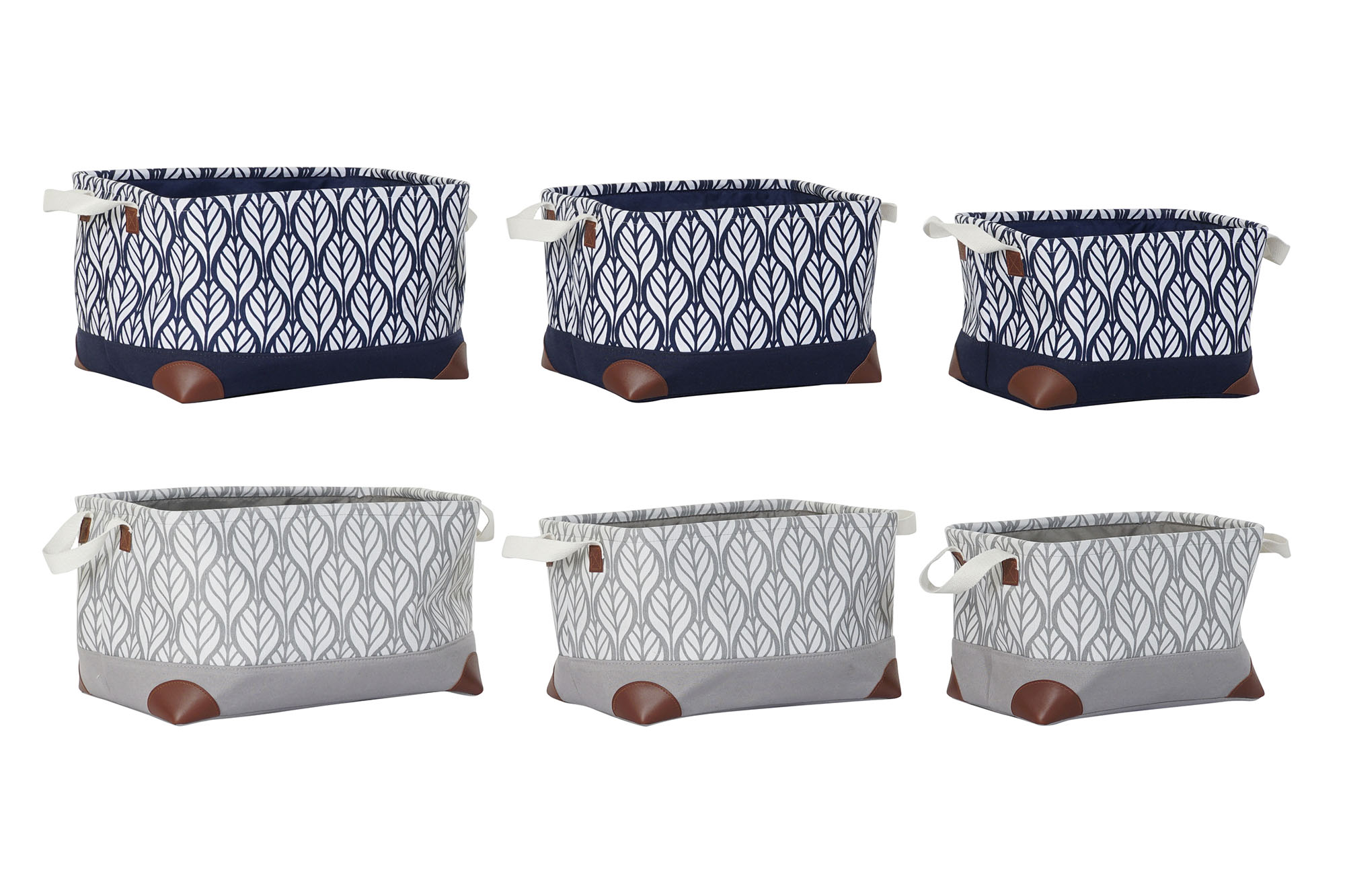 CESTA SET 3 POLIESTER 40X30X24 HOJA 2 SURT.