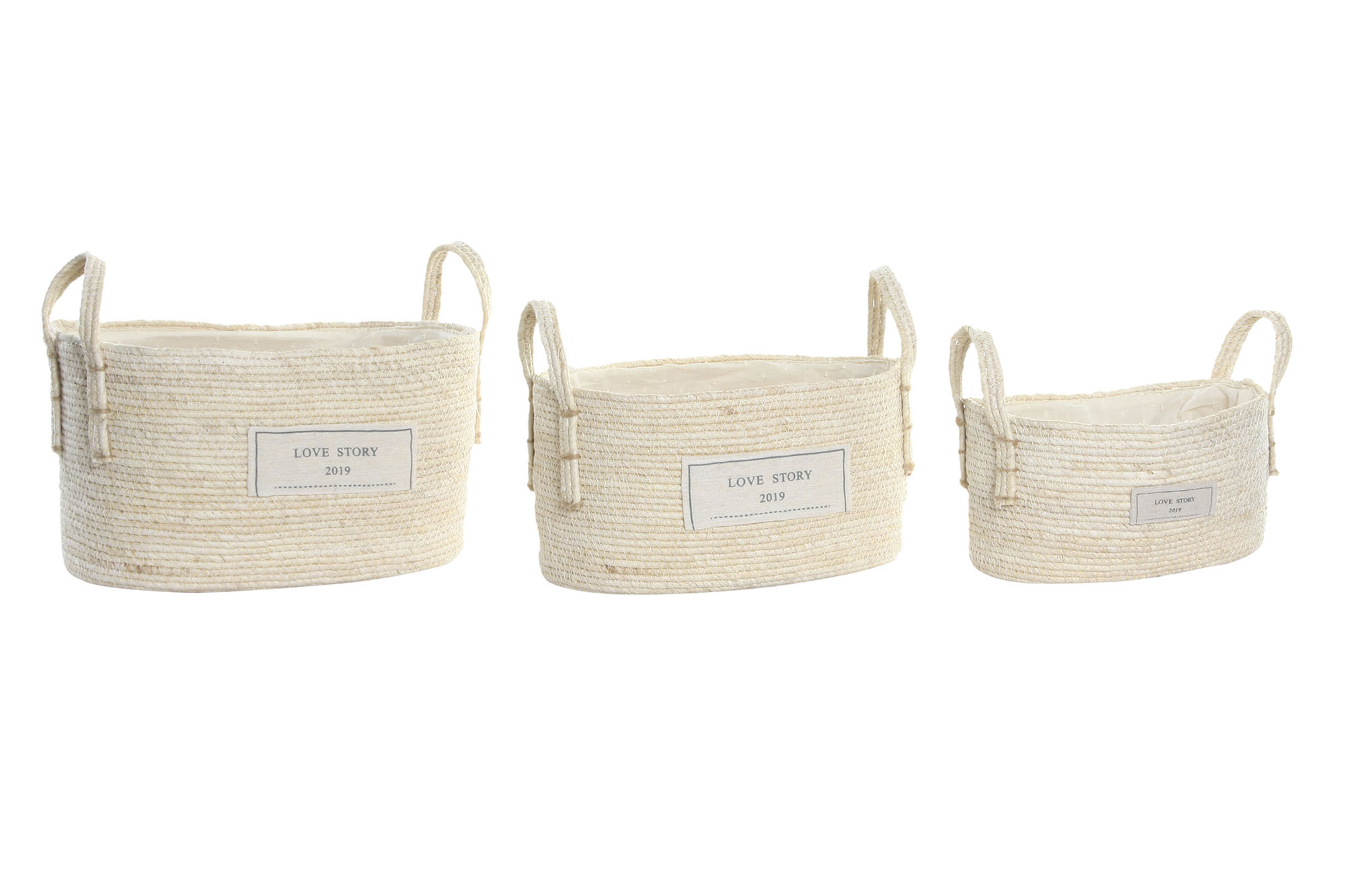 CESTA SET 3 FIBRA ALGODON 34X23X20 NATURAL