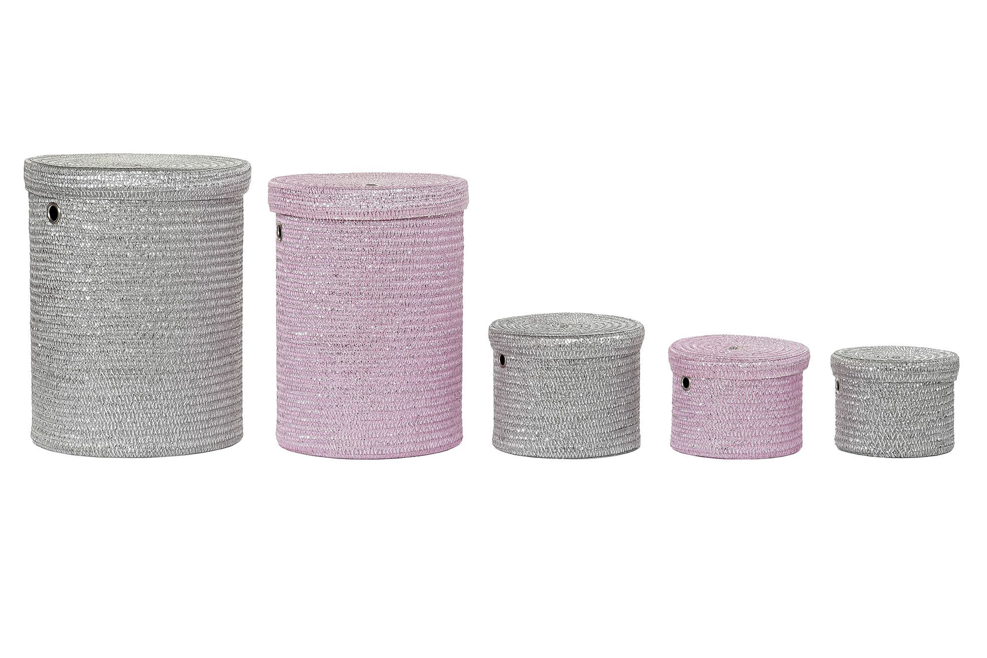 CESTA SET 5 PP 42X42X52,5 ROSA