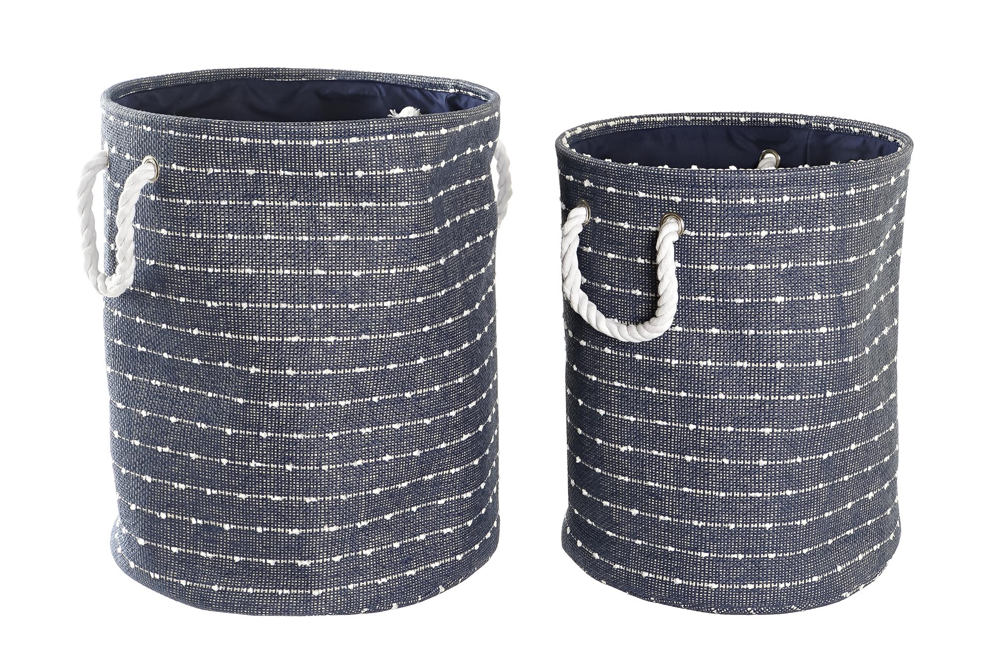 CESTA SET 2 POLIESTER 38X38X47 AZUL MARINO