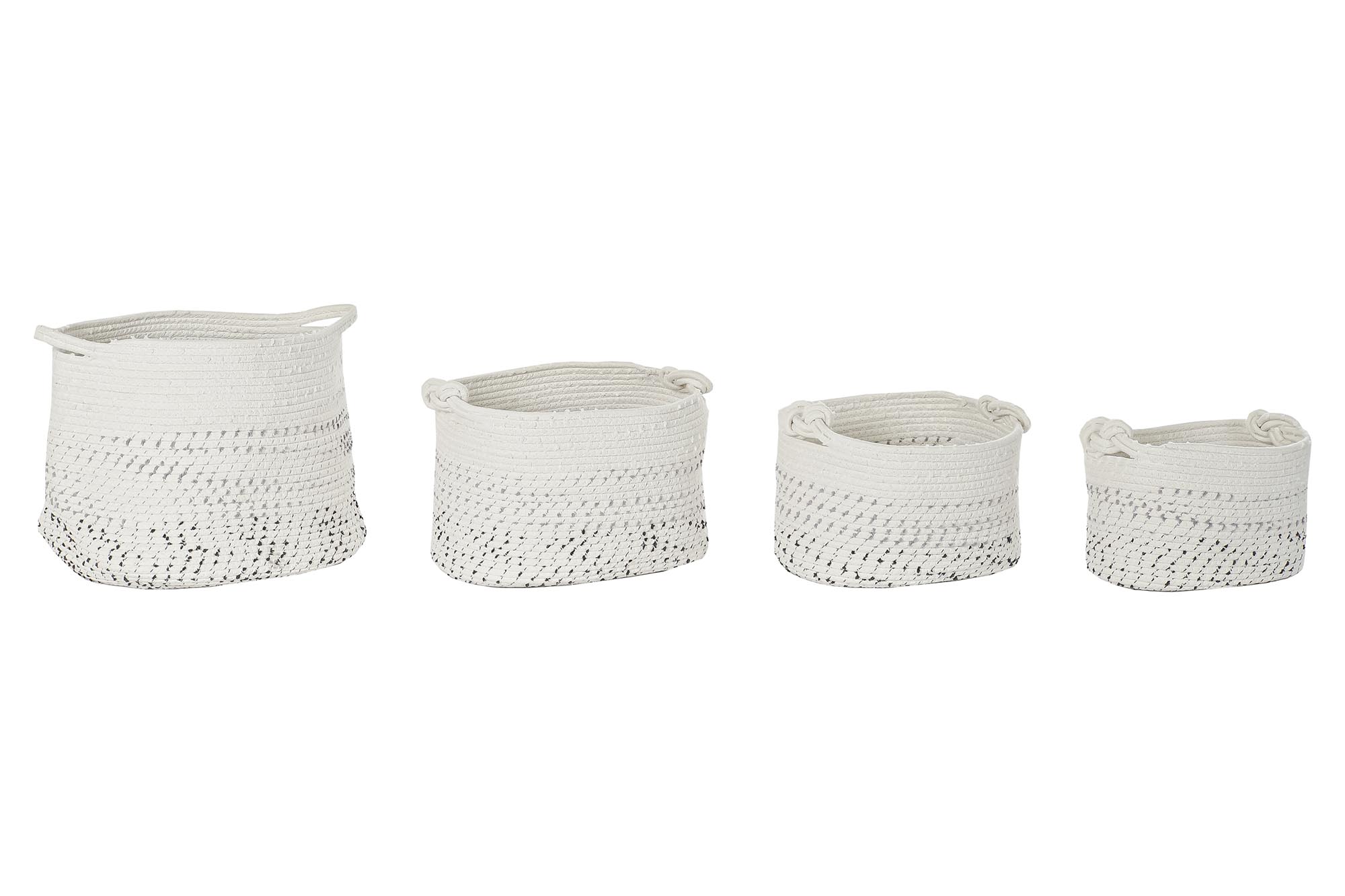 CESTA SET 4 ALGODON 36X36X33 BLANCO