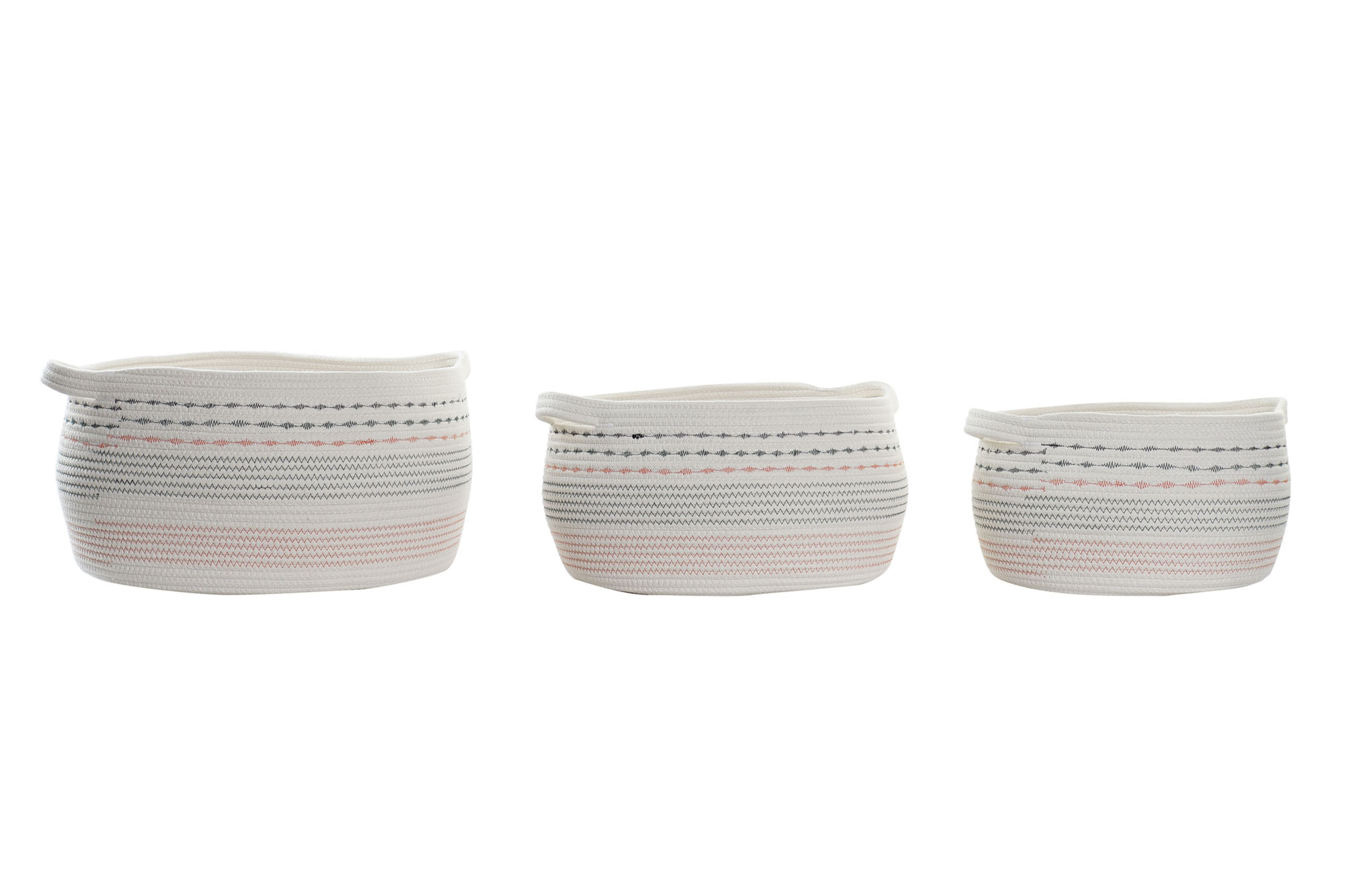 CESTA SET 3 ALGODON 52X43X25 BLANCO