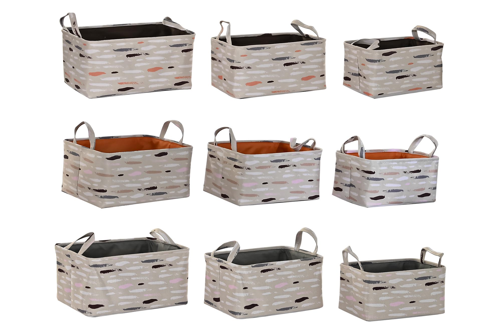 CESTA SET 3 POLIESTER 40X30X20 3 SURT.