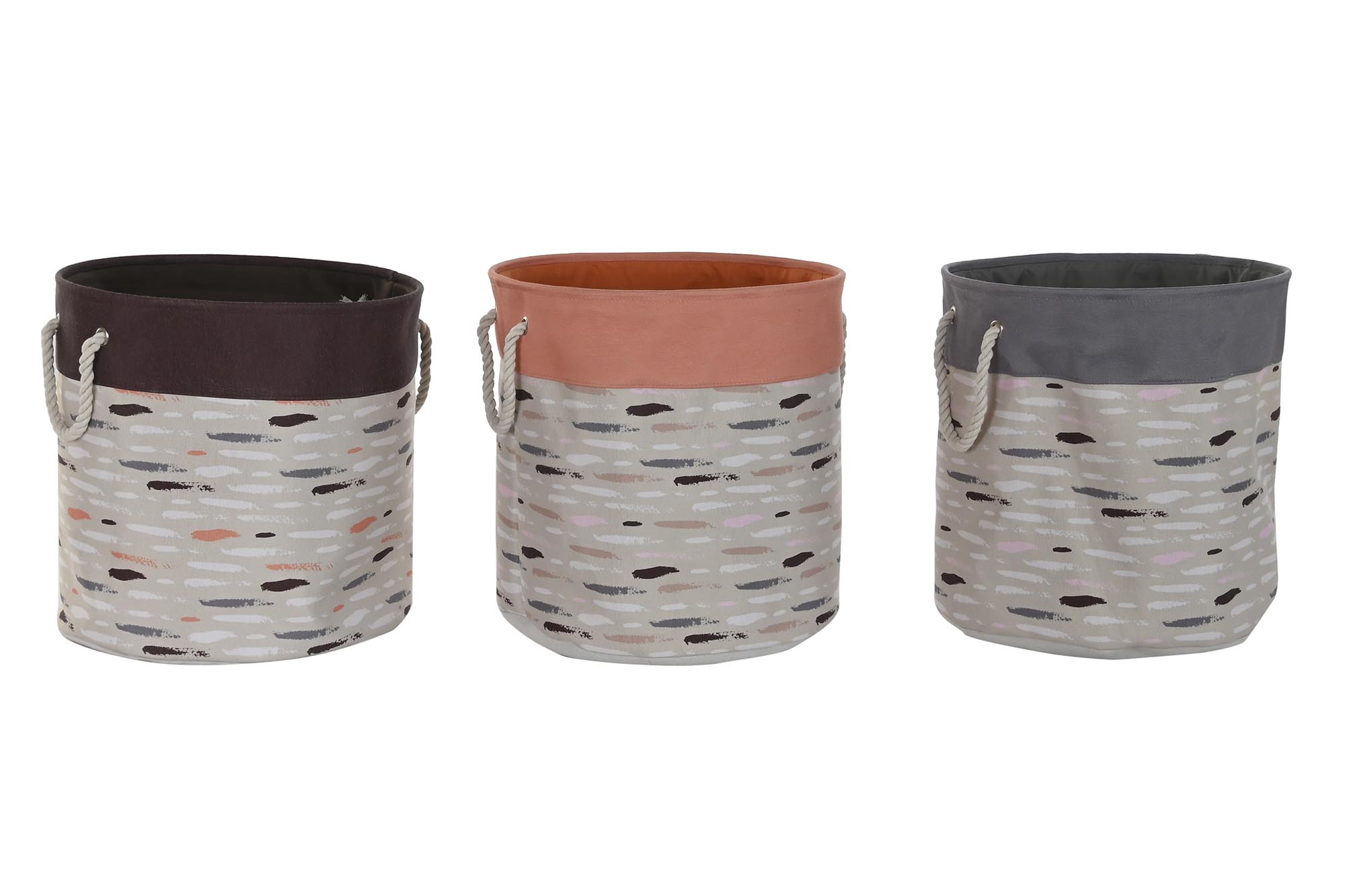 CESTA ROPA POLIESTER 45X45X45 3 SURT.