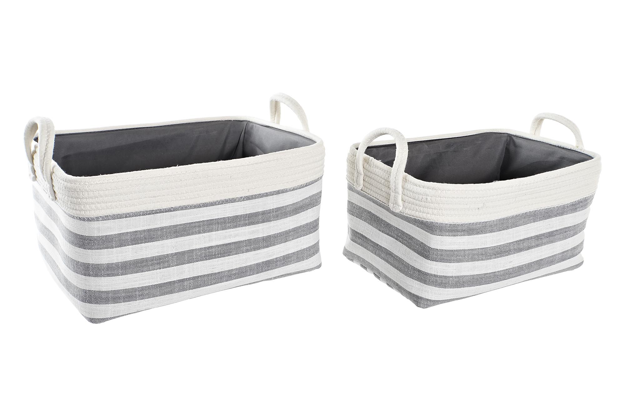 CESTA SET 2 ALGODON 40X30X23 GRIS