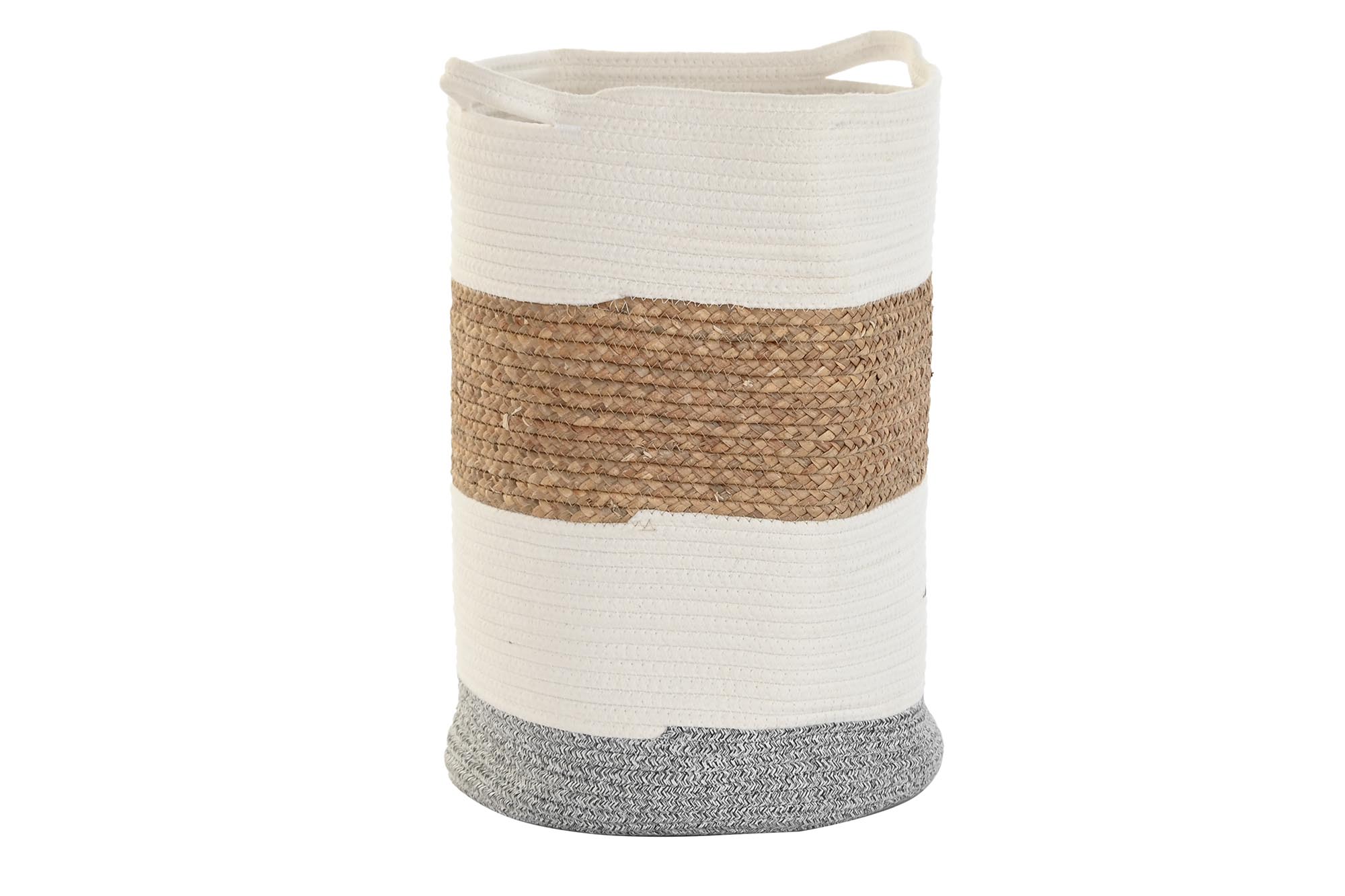 CESTA FIBRA ALGODON 36X36X52 BLANCO