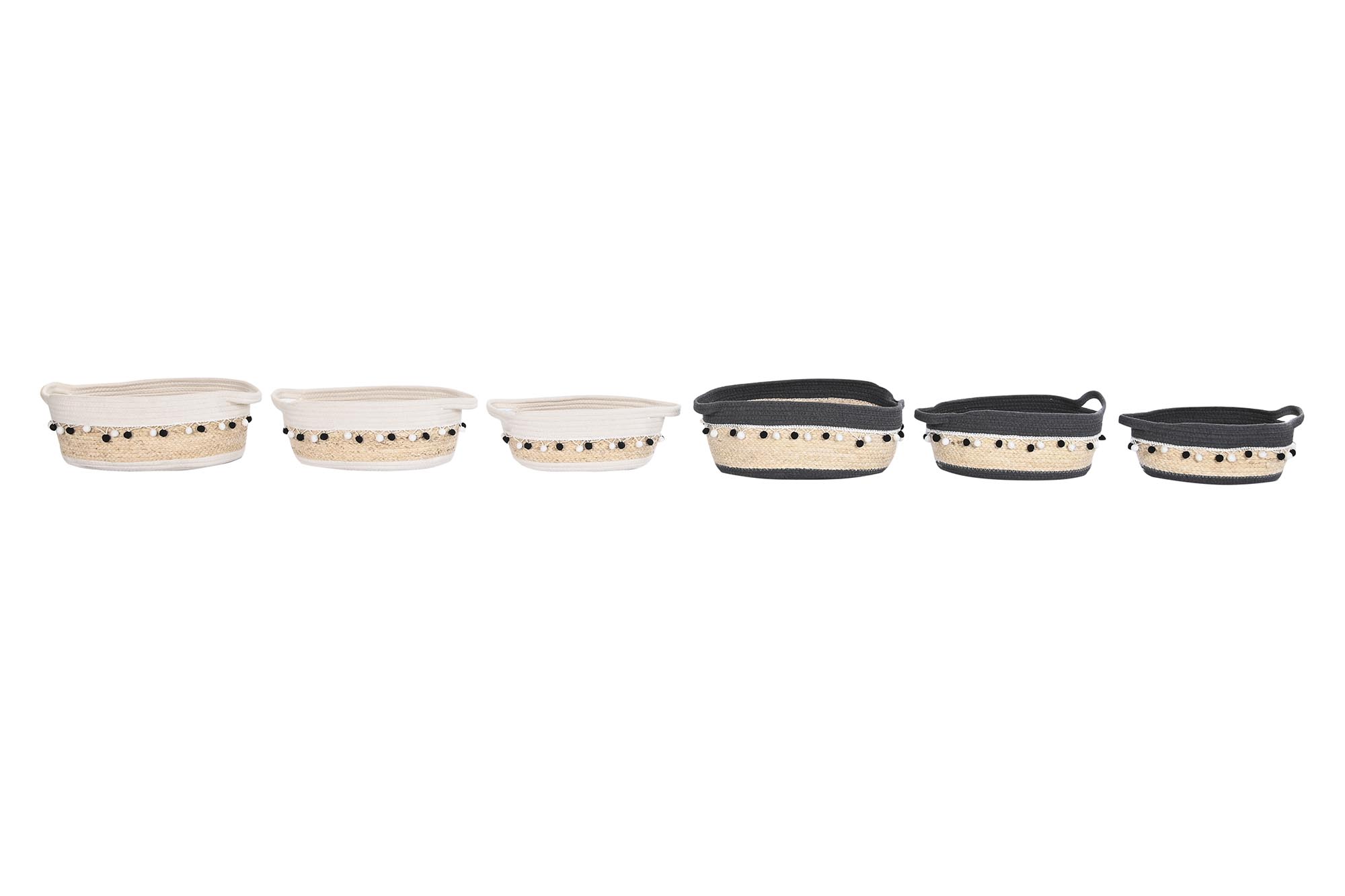 CESTA SET 3 FIBRA MAIZ ALGODON 45X25X16 2 SURT.