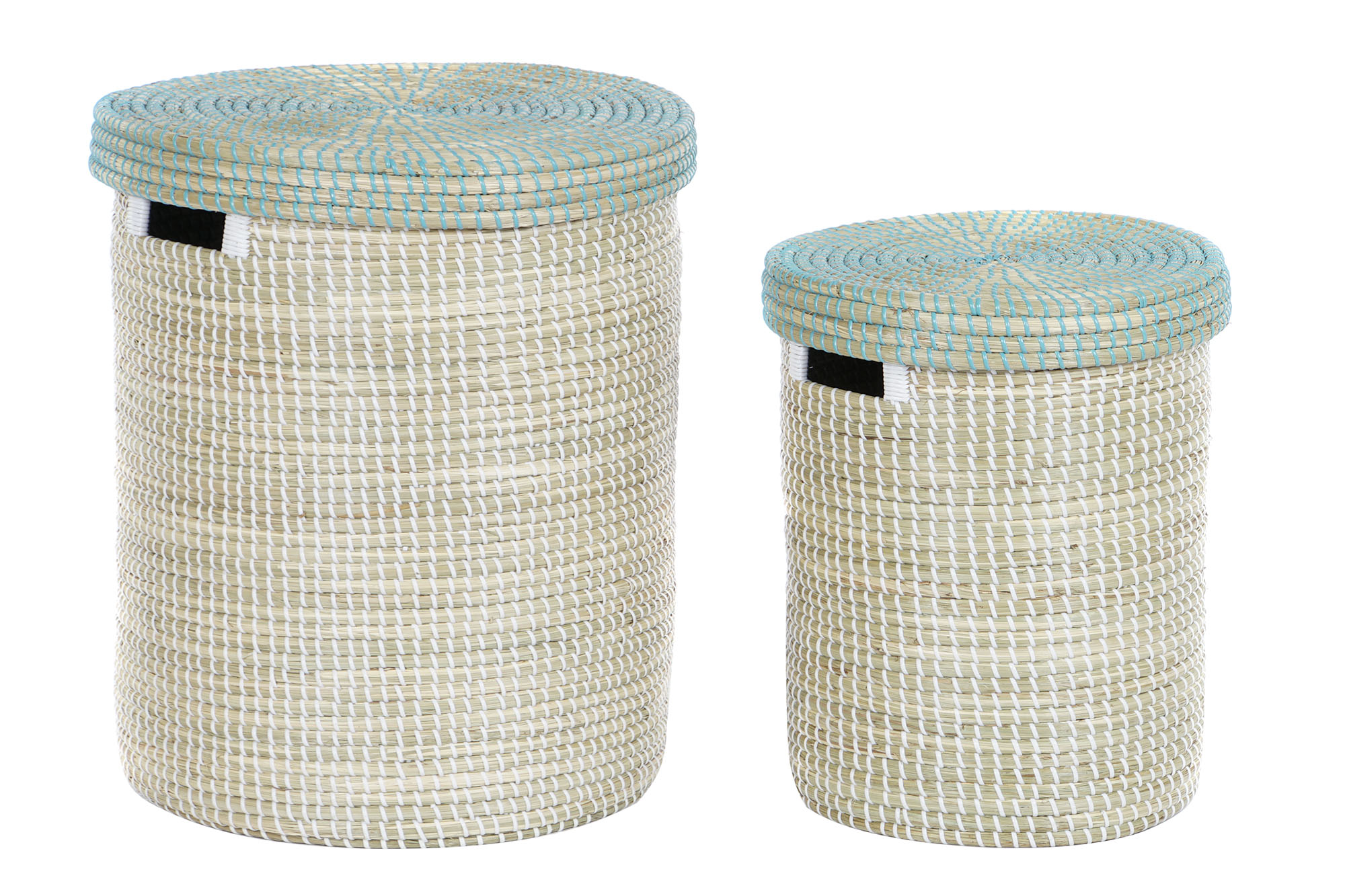 CESTA SET 2 SEAGRASS 44X44X51 TAPA NATURAL