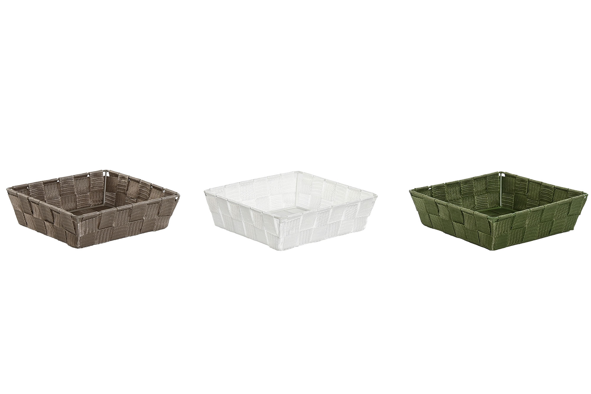 CESTA PP METAL 19X19X6 BRILLANTE 3 SURT.