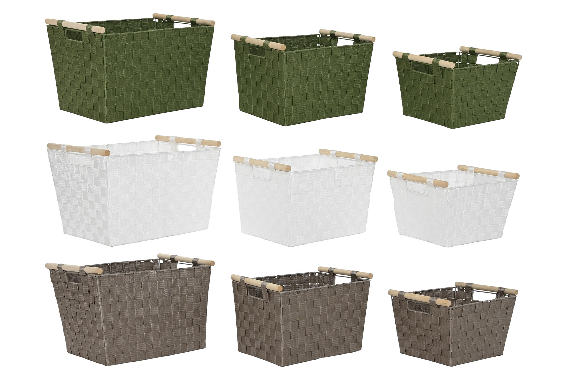 CESTA SET 3 PP MADERA 43X30X30 BRILLANTE 3 SURT.